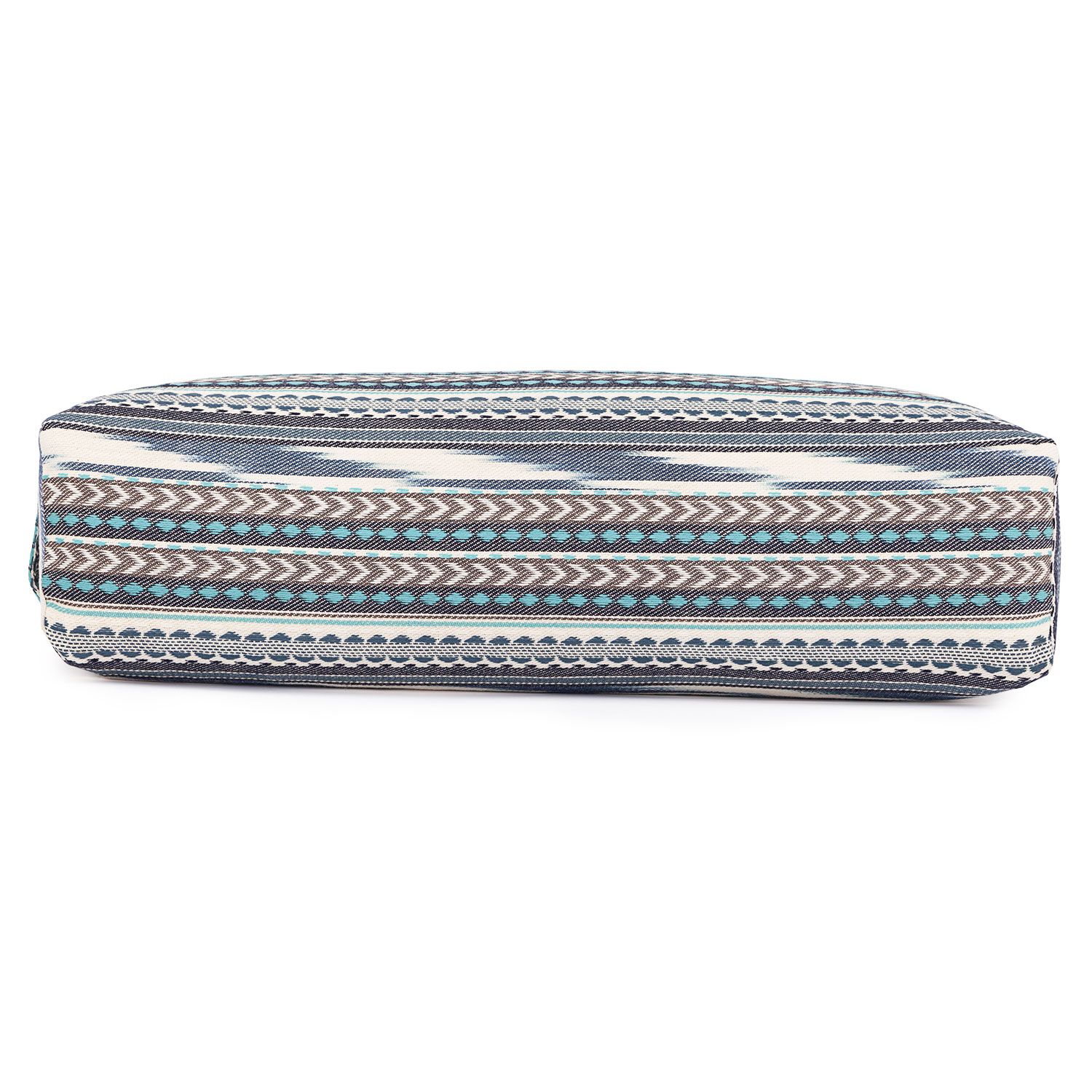 bodhi ETHNO Collection: Salamba (rechteckig) Yoga-Bolster, schwarz-weiß-blau