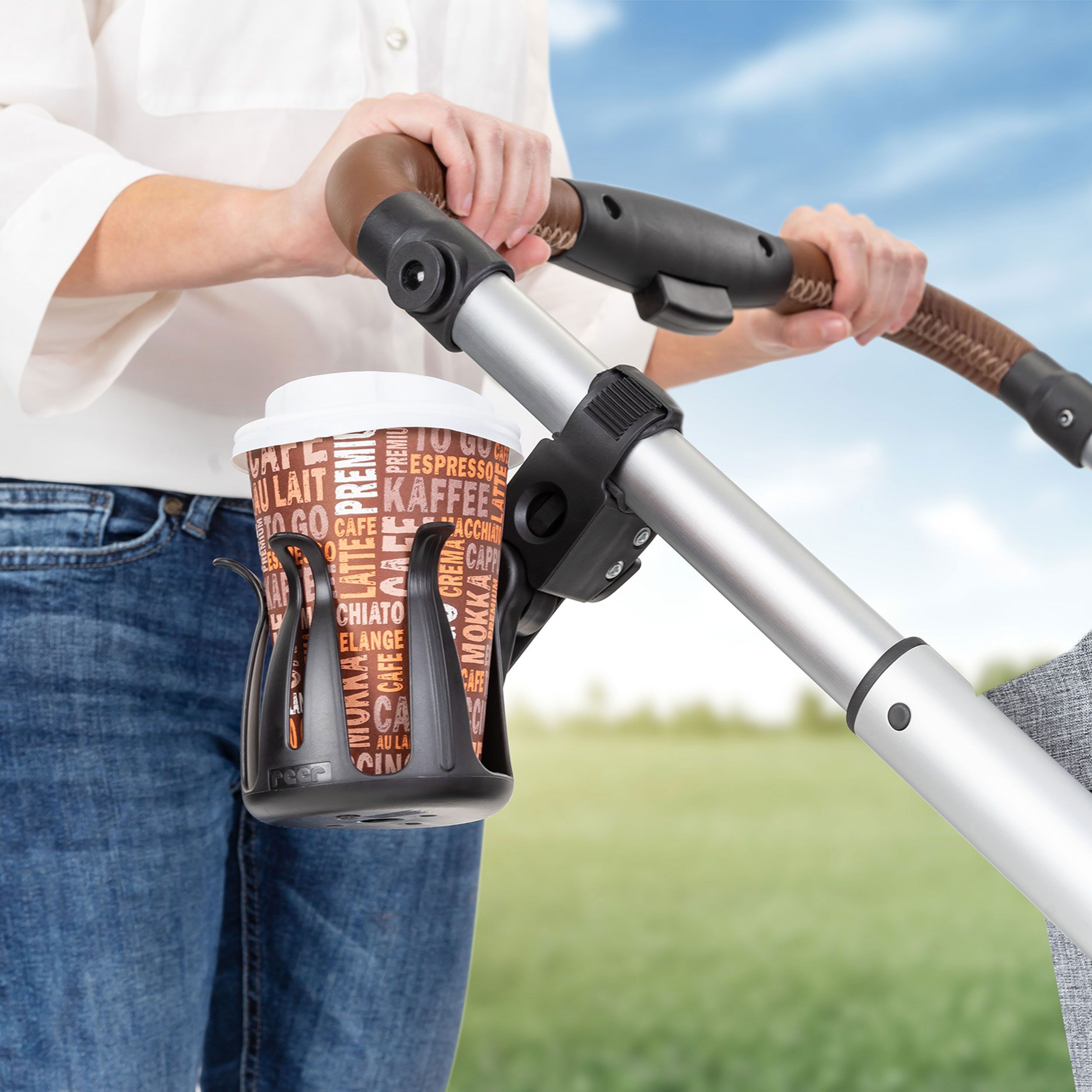 reer Clip&Go Cup Holder Getränkehalter für Kinderwagen
