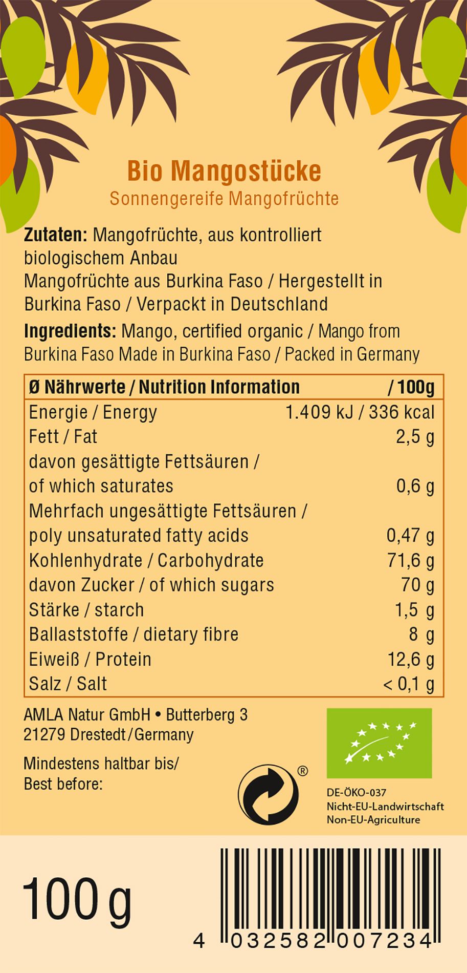 Classic Ayurveda - Mangostücke 100 g