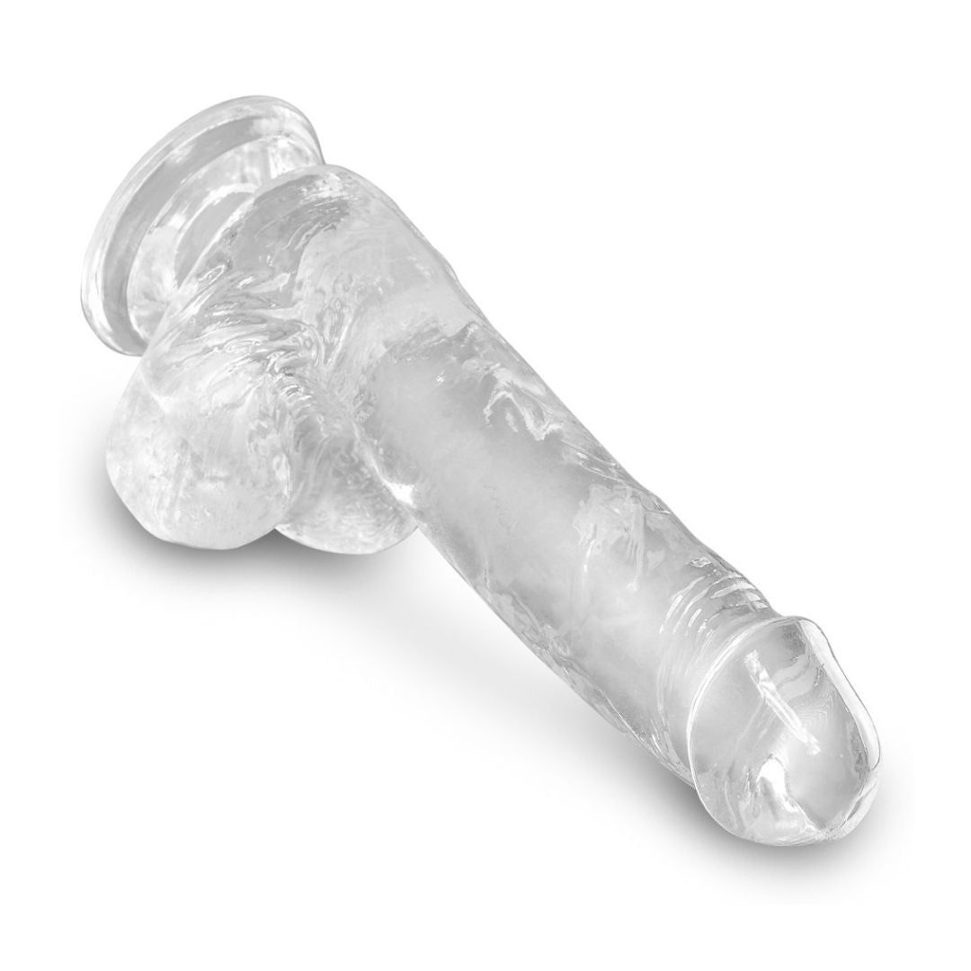 Naturdildo mit Saugnapf 6“ | Kompatibel mit Strap-on | King Cock Clear