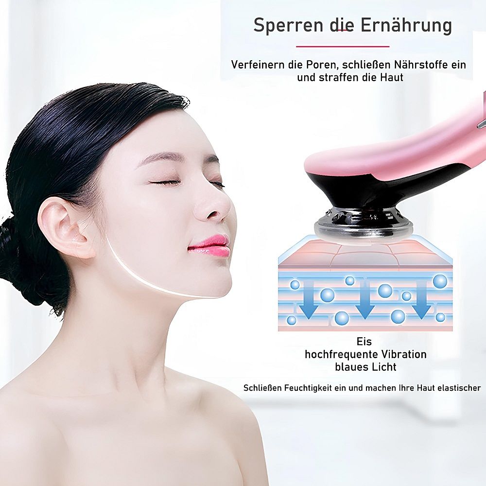 COOL-i 5 in 1 Mikrodermabrasionsgerät ,LED, EMS, Wärme/Kälte & Massage für ergänzende Gesichtspflege