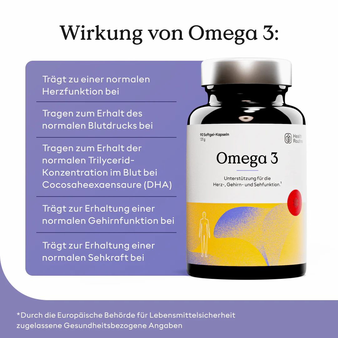 Health Routine Omega 3 / Für Herz, Augen & Gehirn 90 St