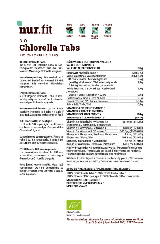 nur.fit BIO Chlorella Tabs