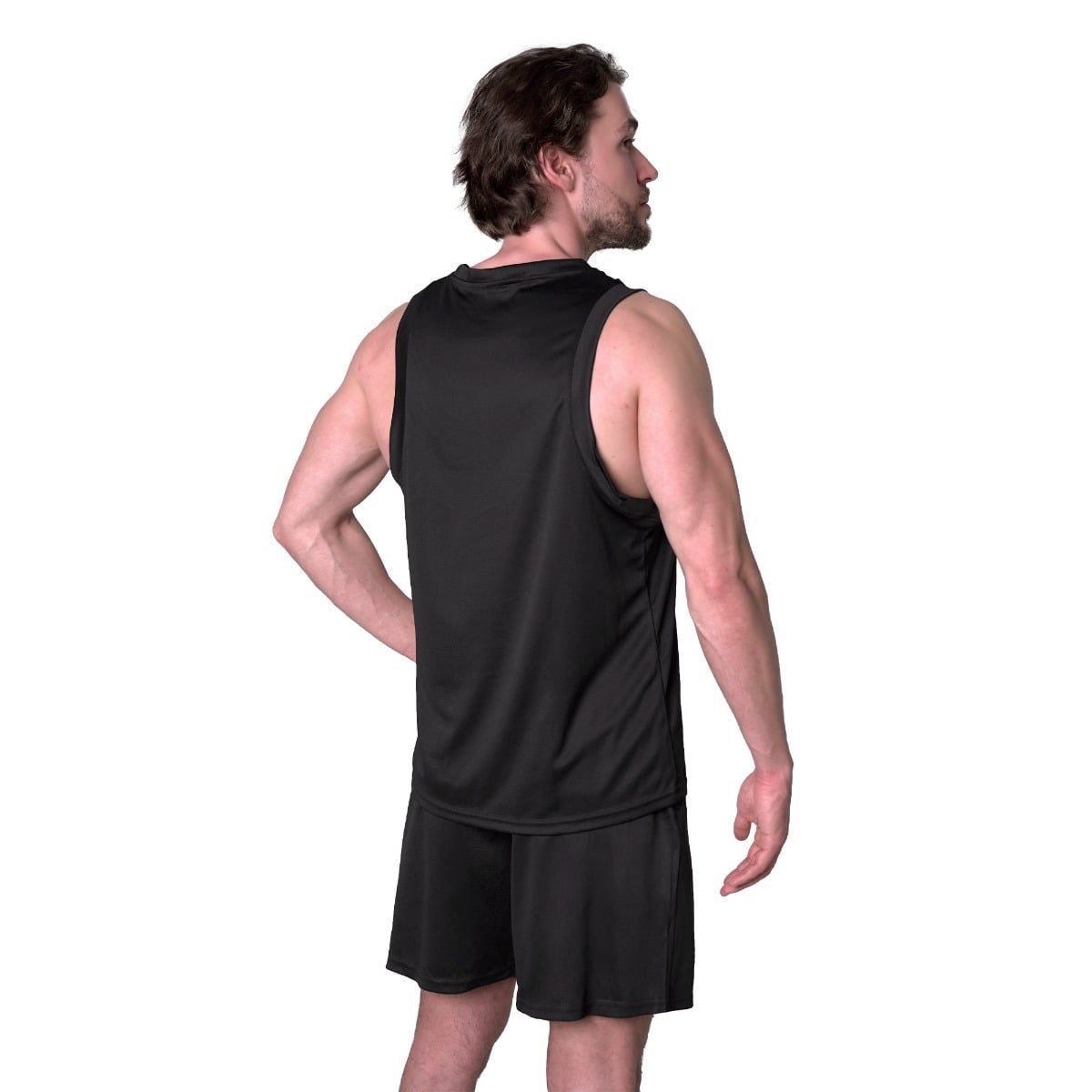 GymBeam Tanktop Herren regular aus Polyester im Essence-Modell Schwarz