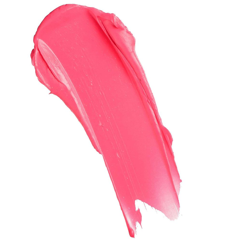 Pinker Lippenstift-Abstrich auf weißem Hintergrund.