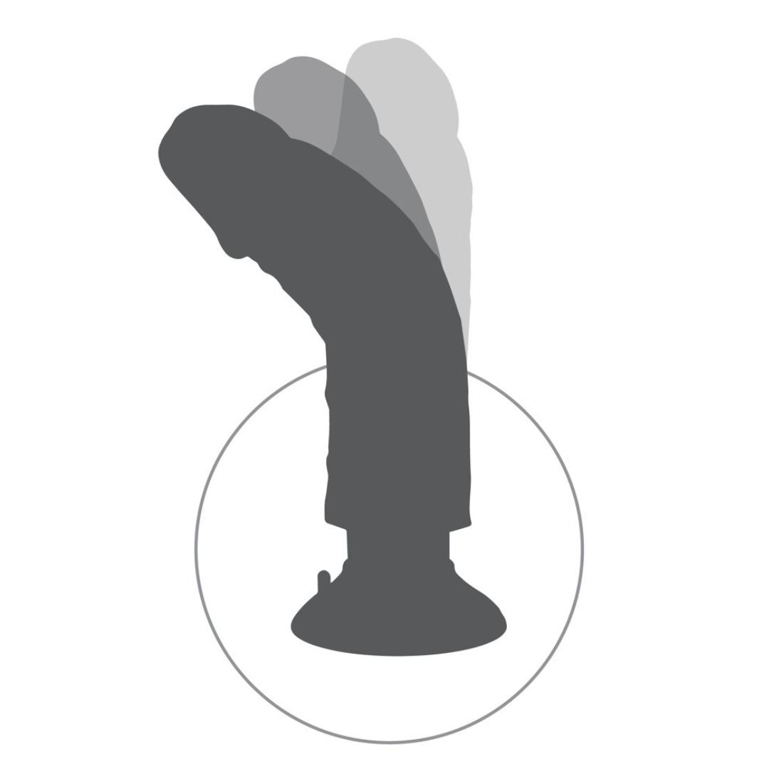 Vibrator „10" Vibrating Realistic“ mit Hoden und Saugfuß | Multispeedvibration | King Cock