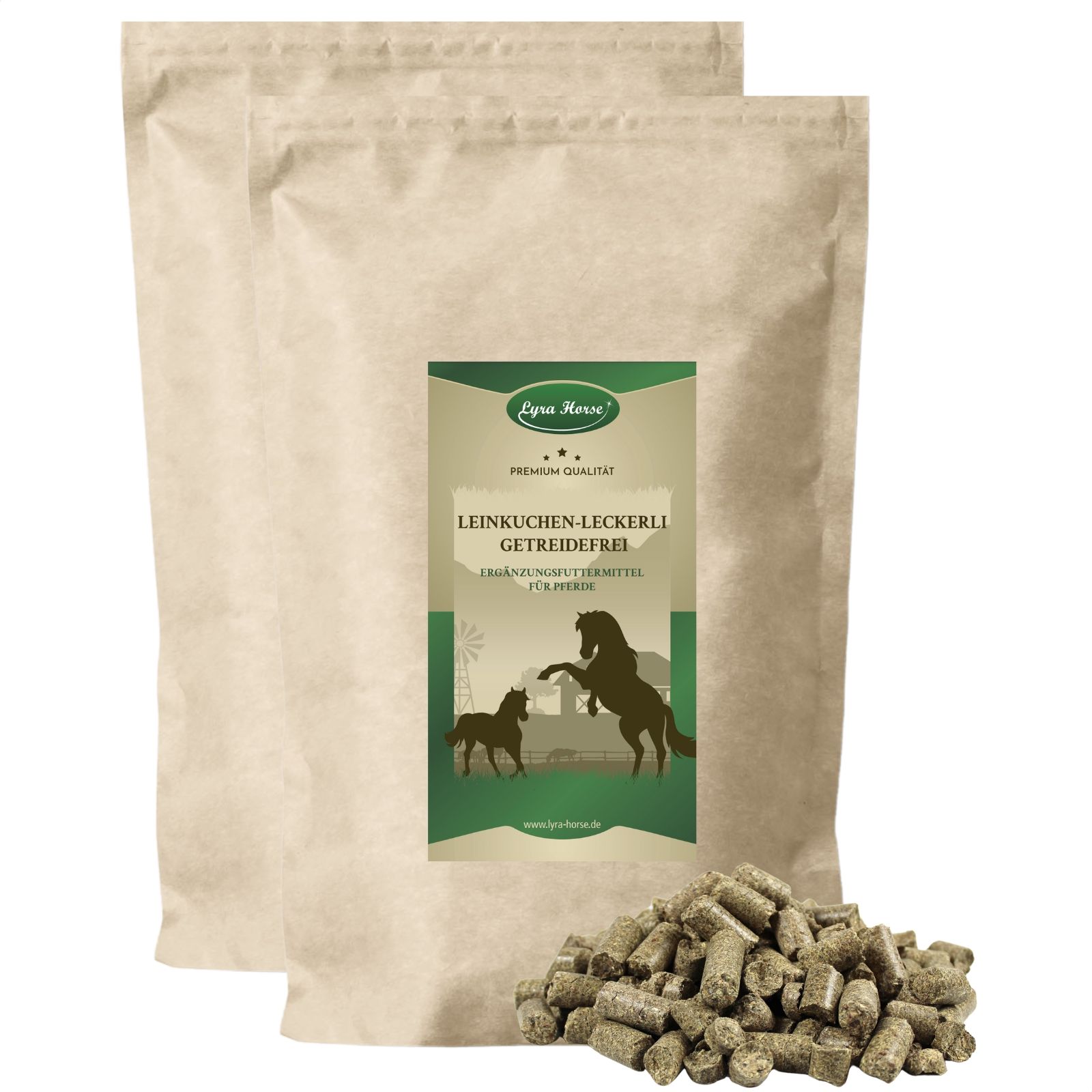 Lyra Horse® Leinkuchen Leckerli 10 kg Futter