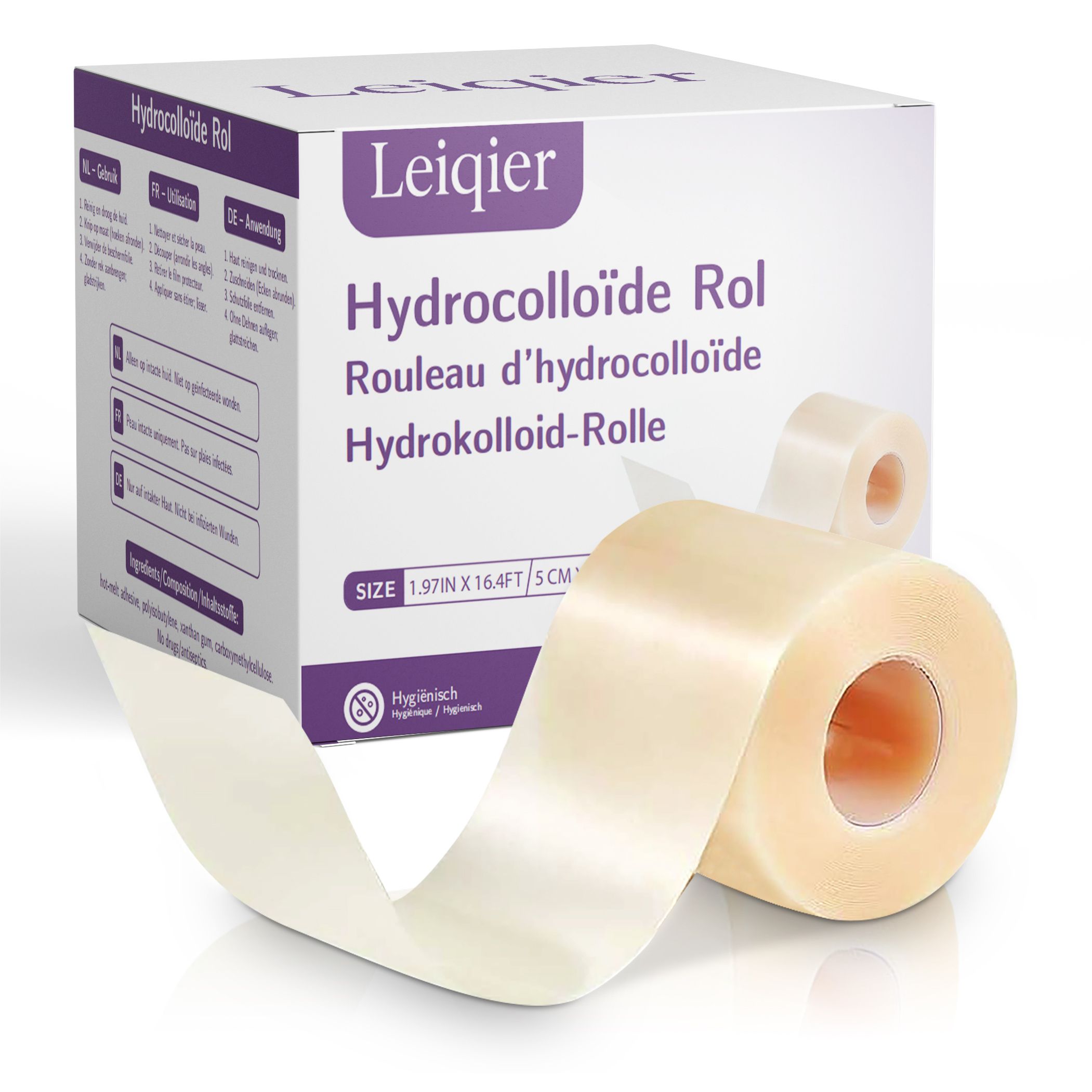 Leiqier Hydrokolloid Rolle – für Blasen, kleine Wunden & Pickel-Patches 500 cm