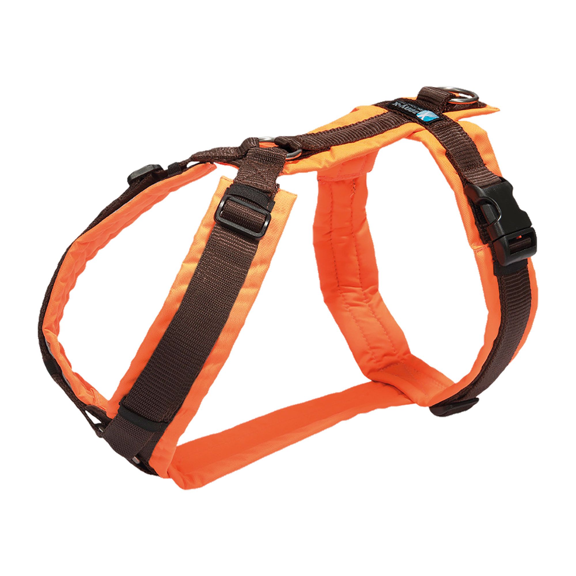 Brustgeschirr Protect - Hundebrustgeschirr - leuchtorange/braun Gr. L