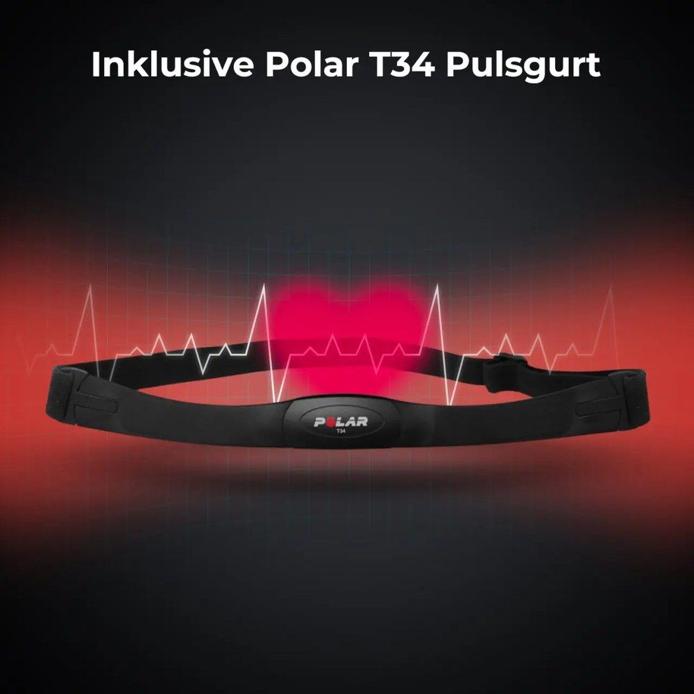 Polar T34 Pulsgurt für Herzfrequenzmessung, mit integriertem Sender.