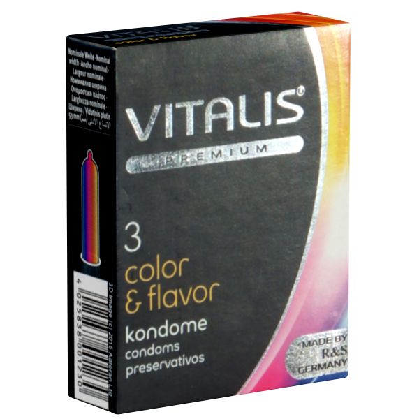 Vitalis PREMIUM *Color & Flavour* bunte aromatische Kondome für aufregenden Oralverkehr