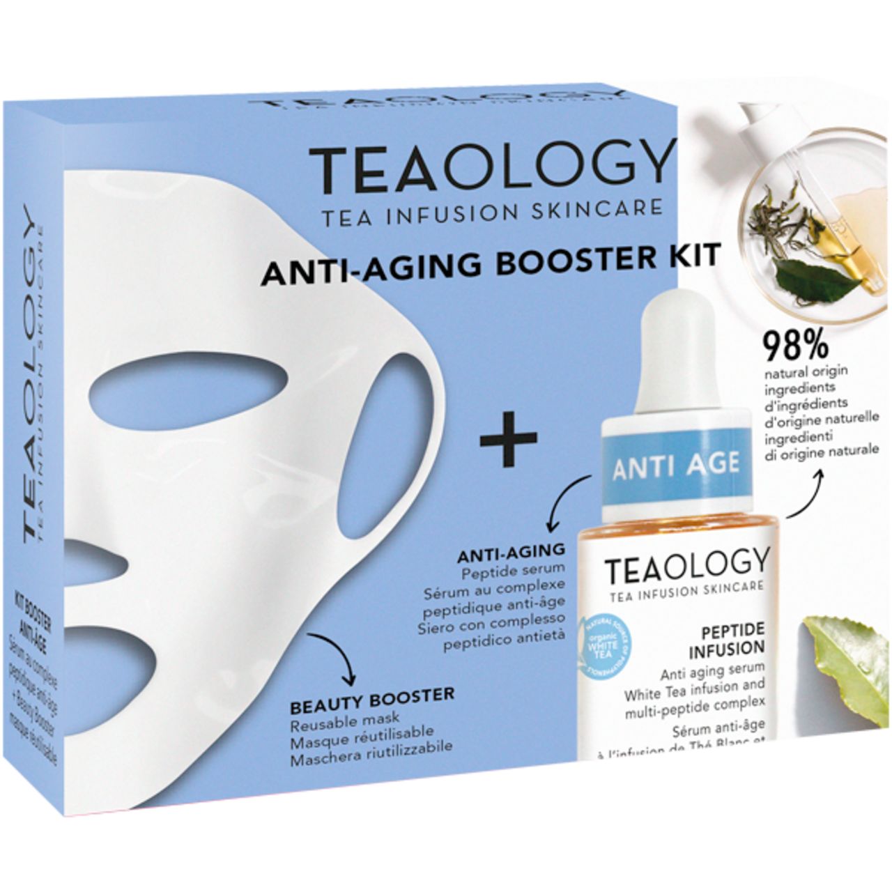 Teaology, Anti Aging Booster Set = Peptide Infusion 15ml + Beauty Booster 1 Stück