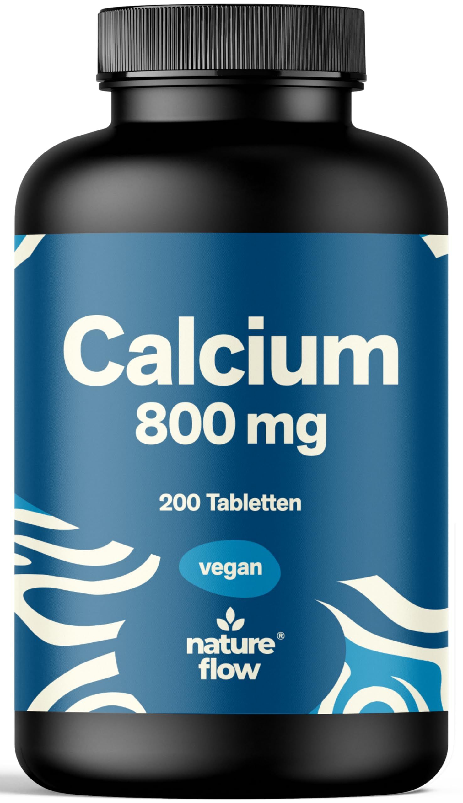 Calcium Hochdosiert - 200 Tabletten 100 Tage Vorrat Nature Flow 223 g