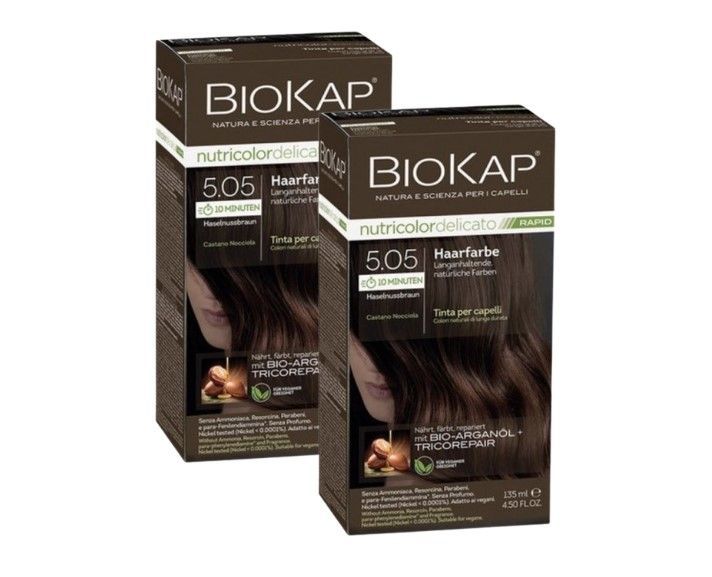 Biokap Naturkosmetik Haarfarbe Haselnussbraun 5.05 duo