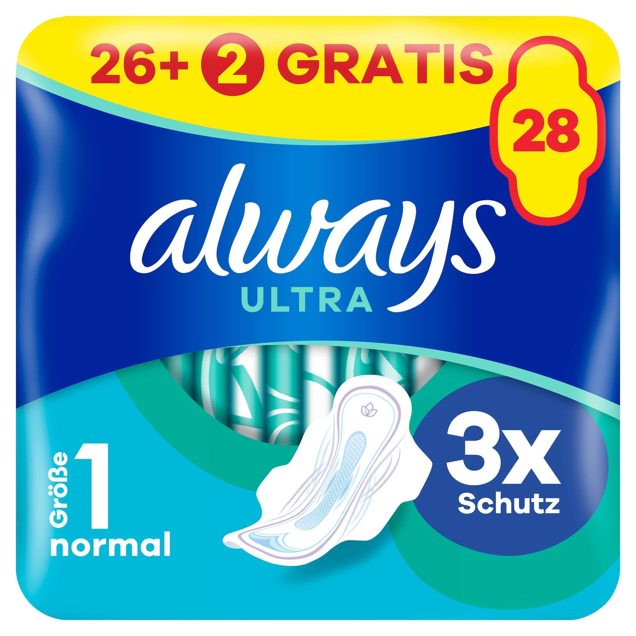 always Ultra Binde Normal mit Flügeln BigPack 26+2 Gratis 28 St
