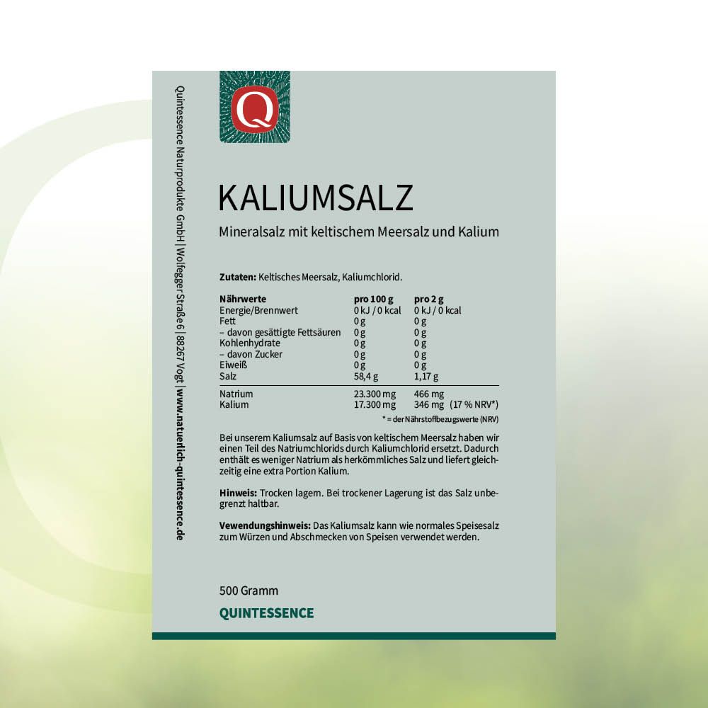 Quintessence Kaliumsalz - Mineralsalz mit keltischem Meersalz und Kalium