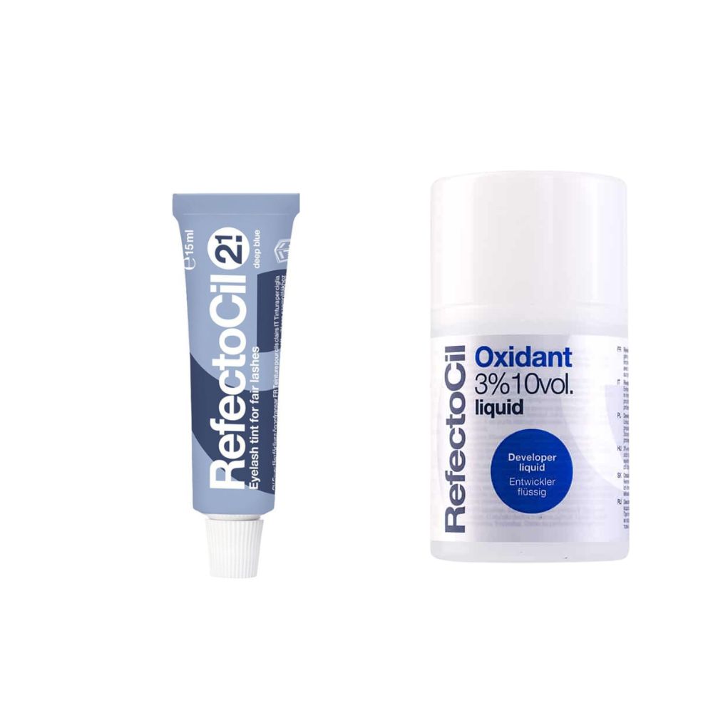 Refectocil Wimpernfarbe tiefblau 2.1 & Refectocil Oxidant flüssig 3% Set