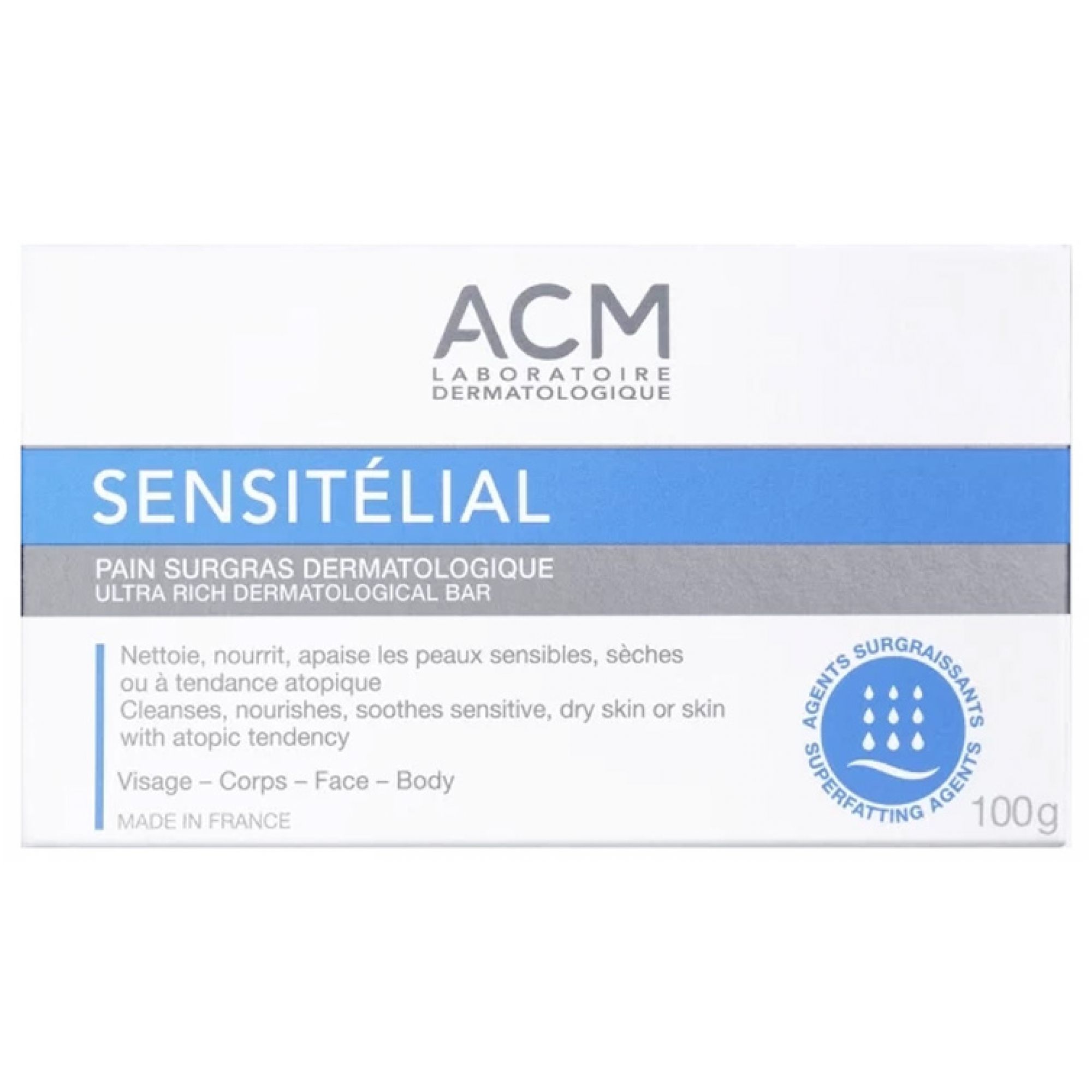 Laboratoire ACM Sensitélial Dermatologisches Waschstück 10x4x6 cm