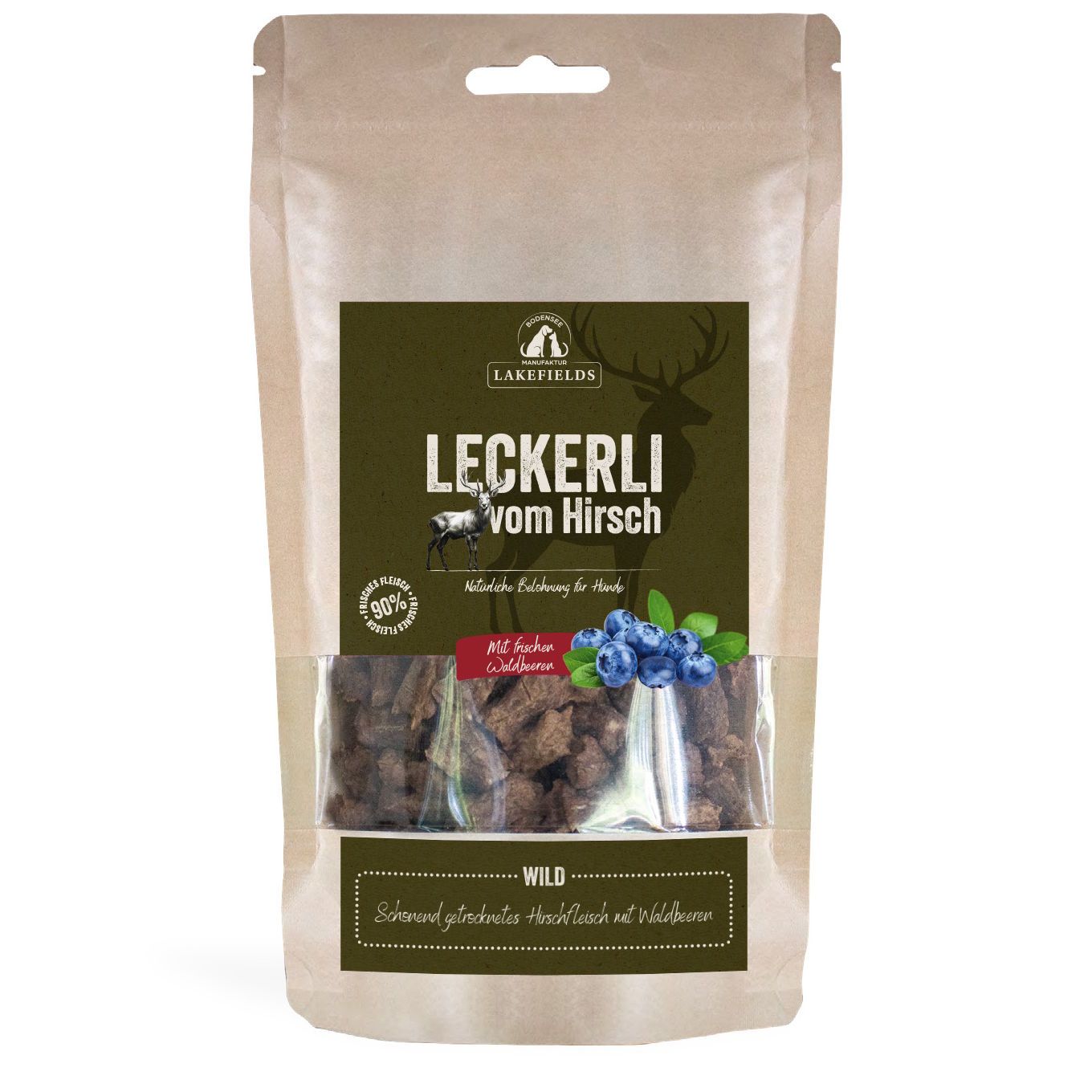 Lakefields - Leckerli Trockenfleisch vom Hirsch 150 g