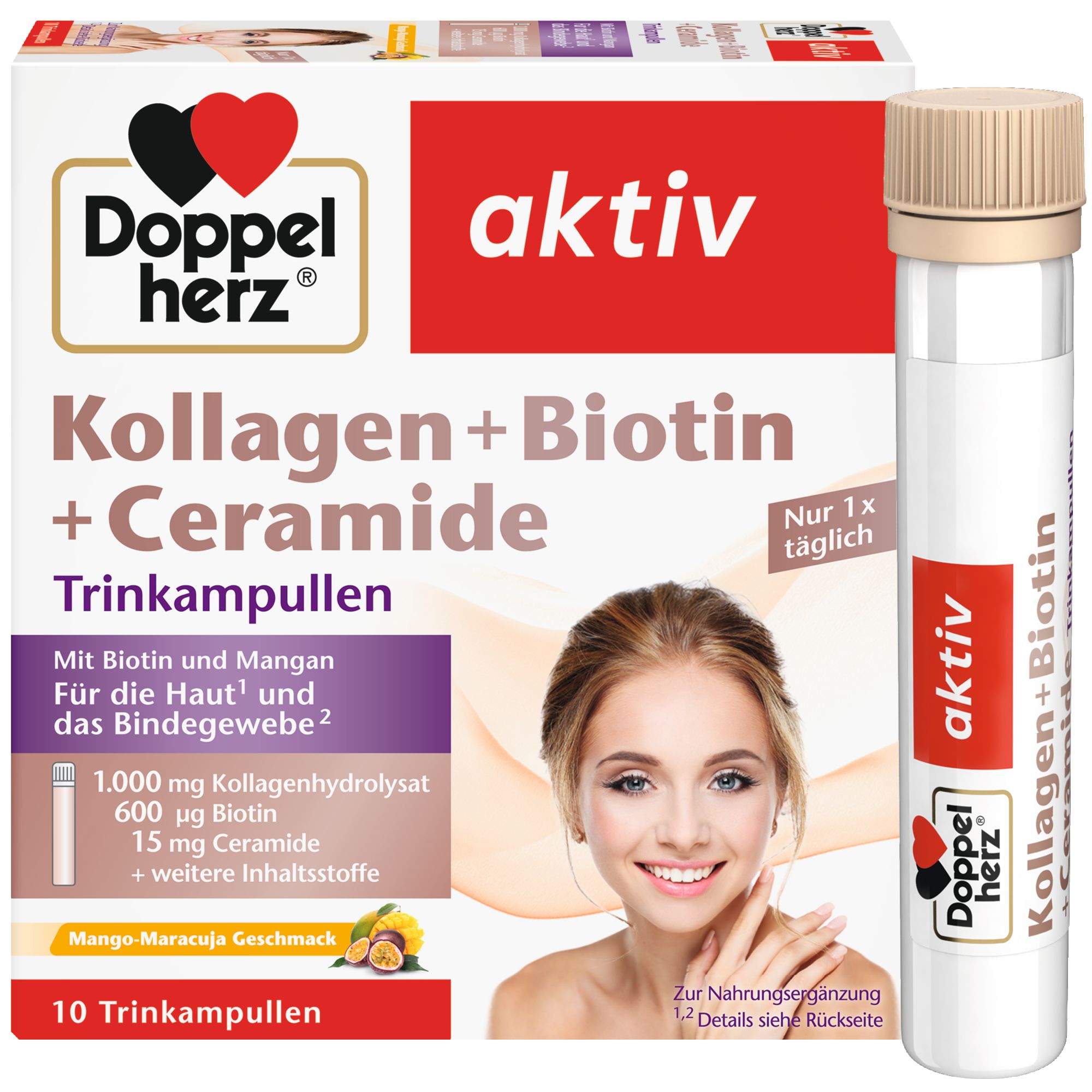 Doppelherz aktiv Kollagen+Biotin+Ceramide 10 Amp. 10x25 ml Ampullen