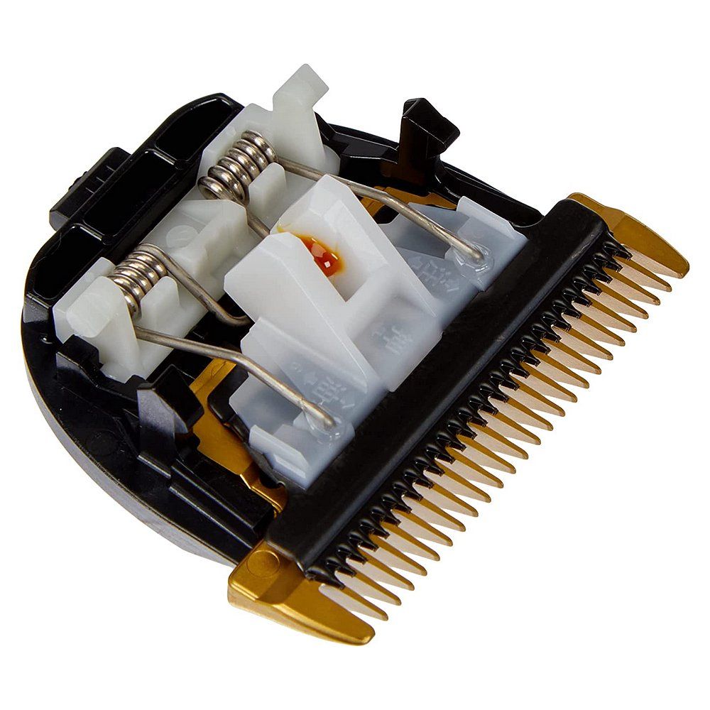 Panasonic X-Taper Scherkopf mit weißen Federn und Klingen.