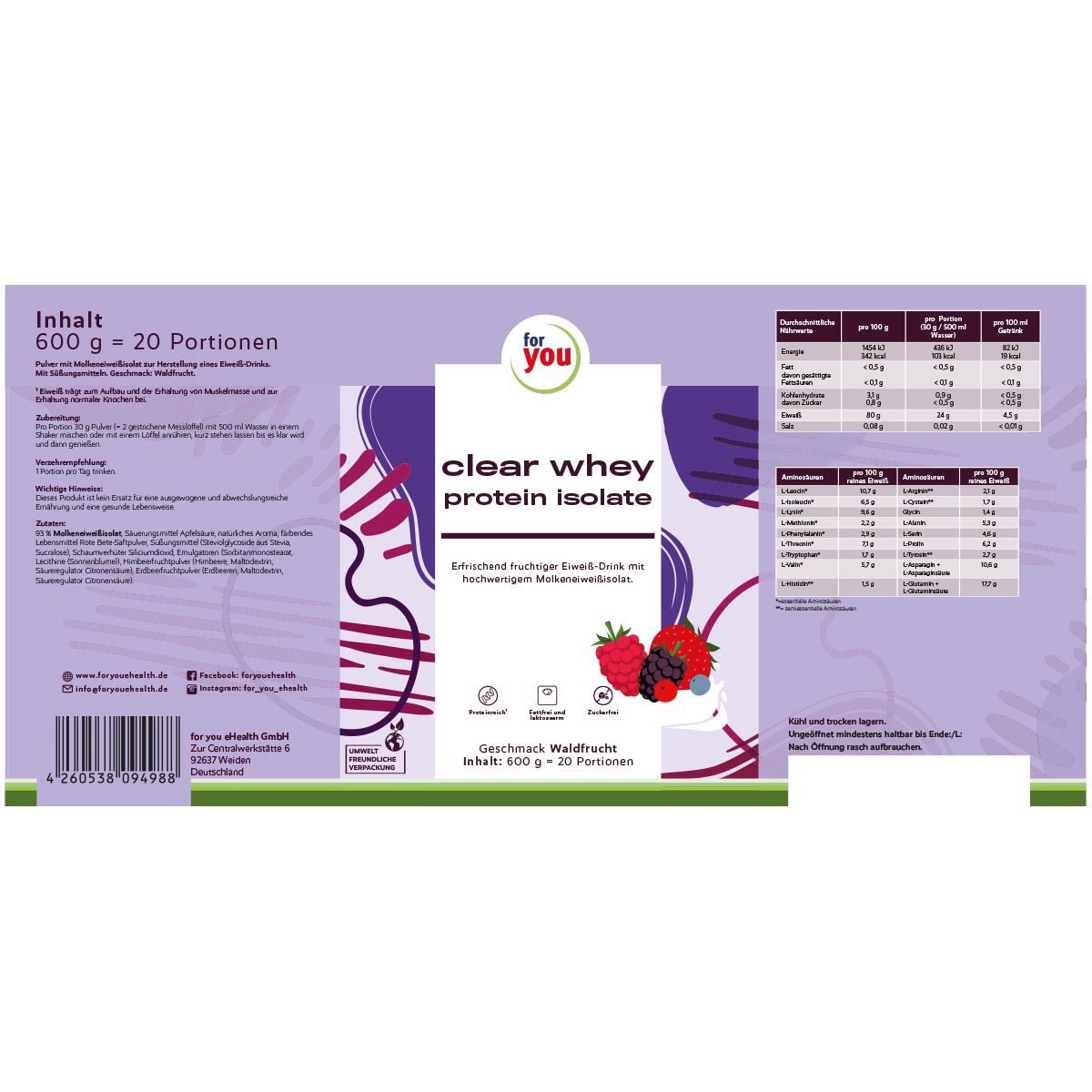 for you Clear Whey Protein Isolate