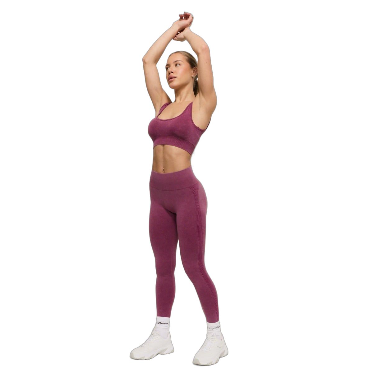 GymBeam Leggings für Frauen nahtlos mit hoher Taille LIFT Plum