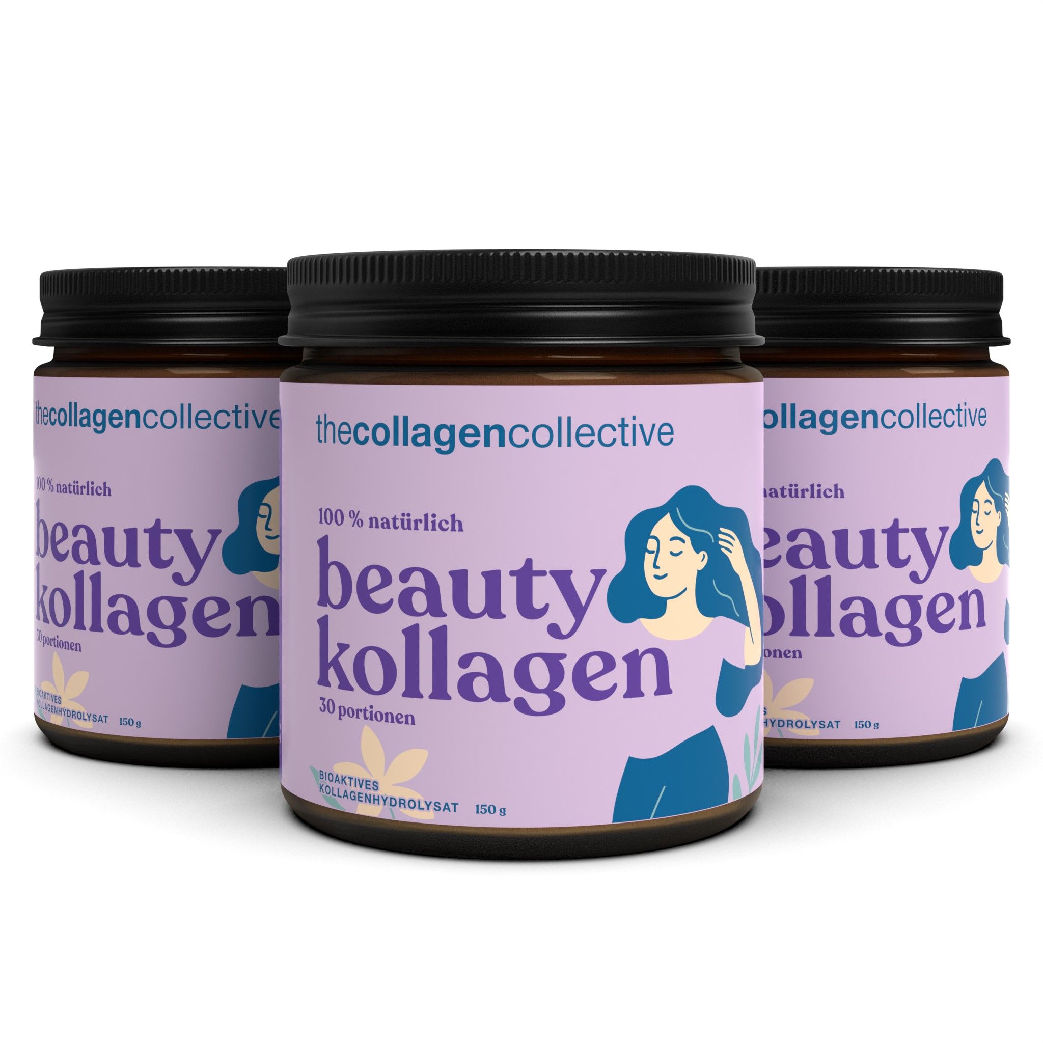 The Collagen Collective: Beauty Kollagen Pulver 3x150 g