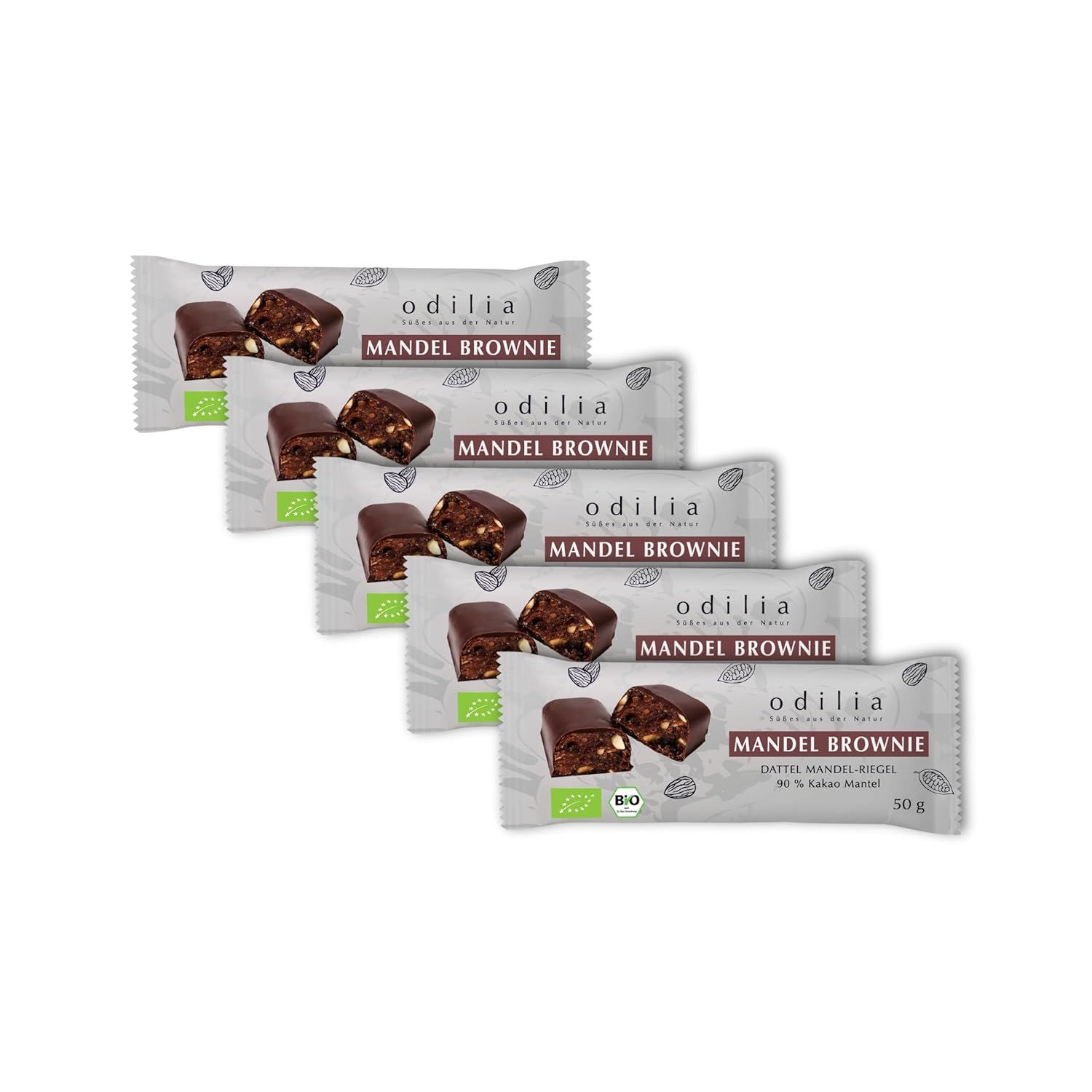 odilia Mandel Brownie Bio Dattel-Mandelriegel 5x50 g Riegel