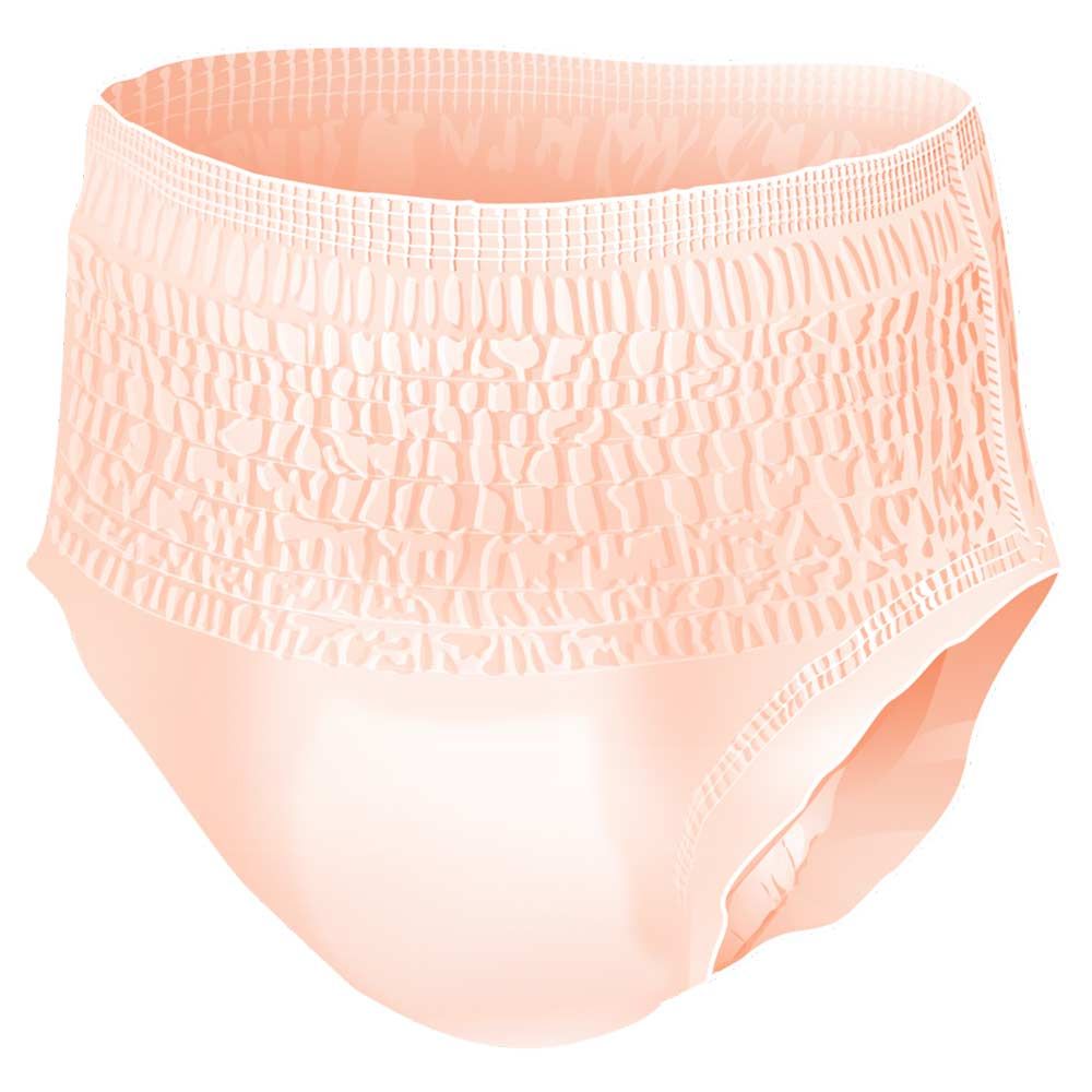 Seni Lady Pants L, rosa. Elastischer Bund und Beinabschlüsse. Atmungsaktiv, geruchsneutral, extra trocken, latexfrei.