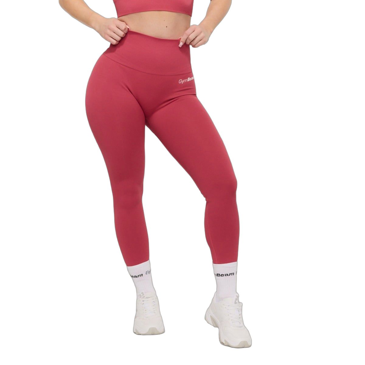 GymBeam Leggings Damen nahtlos mit hoher Taille in Bloom