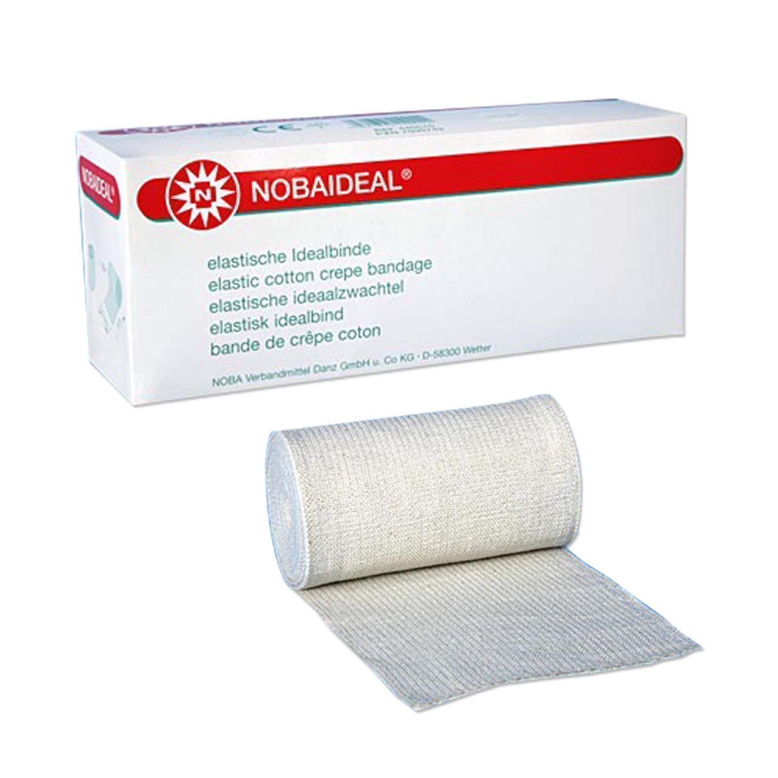 NOBA Idealbinde 10 Stück elastisch weiß 5 m x 10 cm