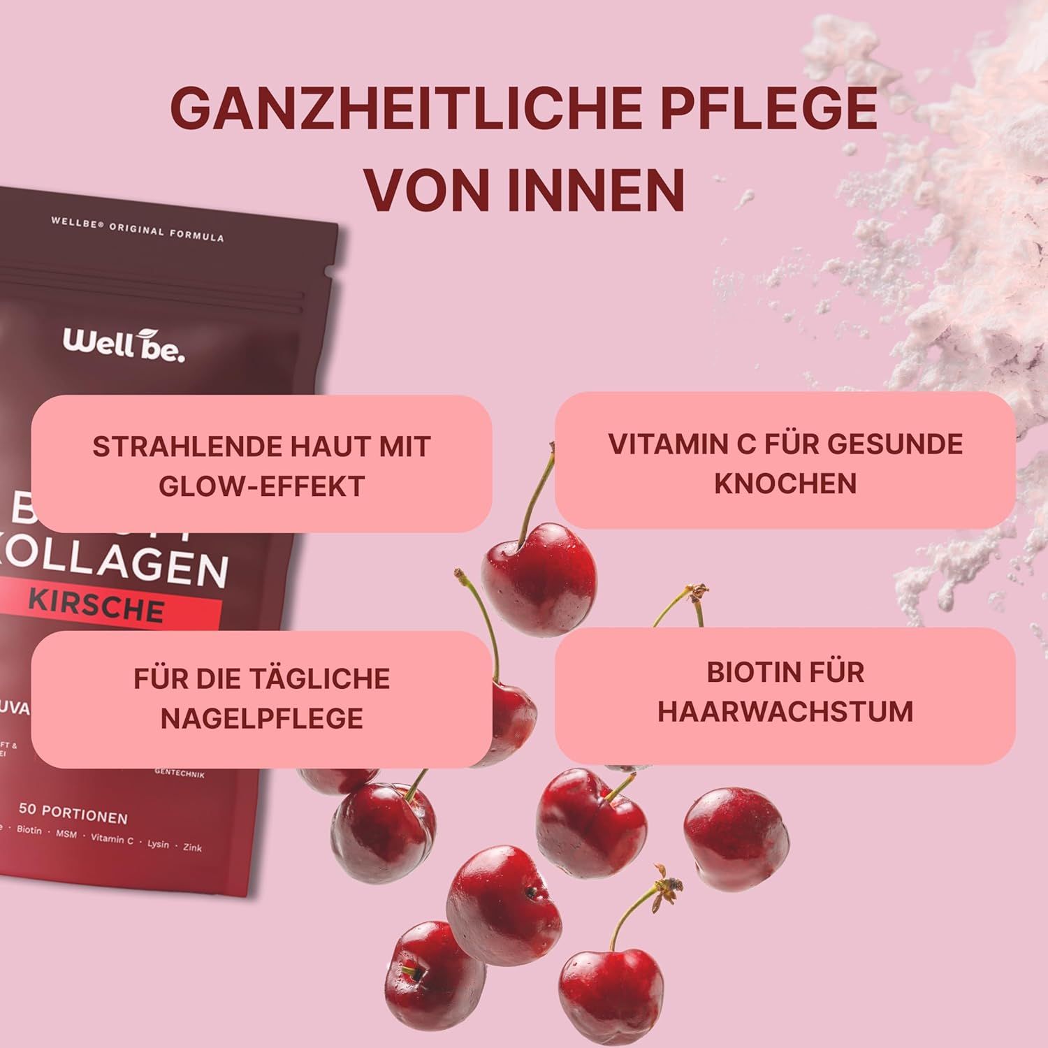 wellbe Beauty Kollagen Kirsche mit Rejuva Complex® Formel