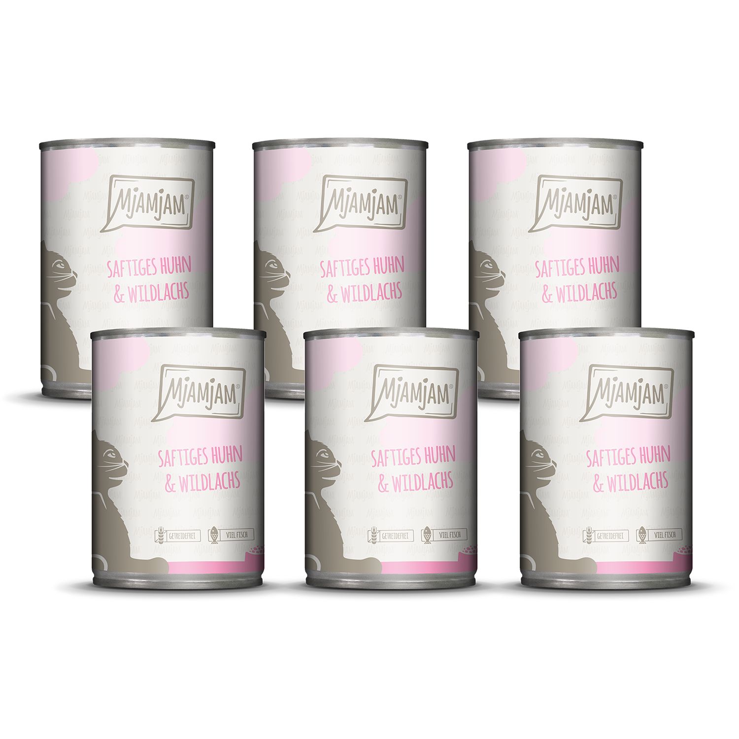 MjAMjAM - saftiges Huhn und Wildlachs 6x400 g Futter