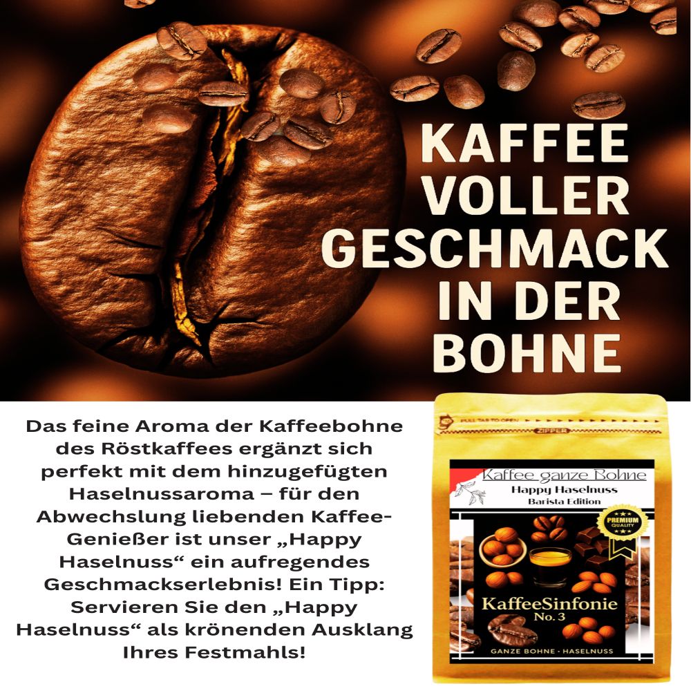 Linecase Haselnuss Kaffee ganze Bohne