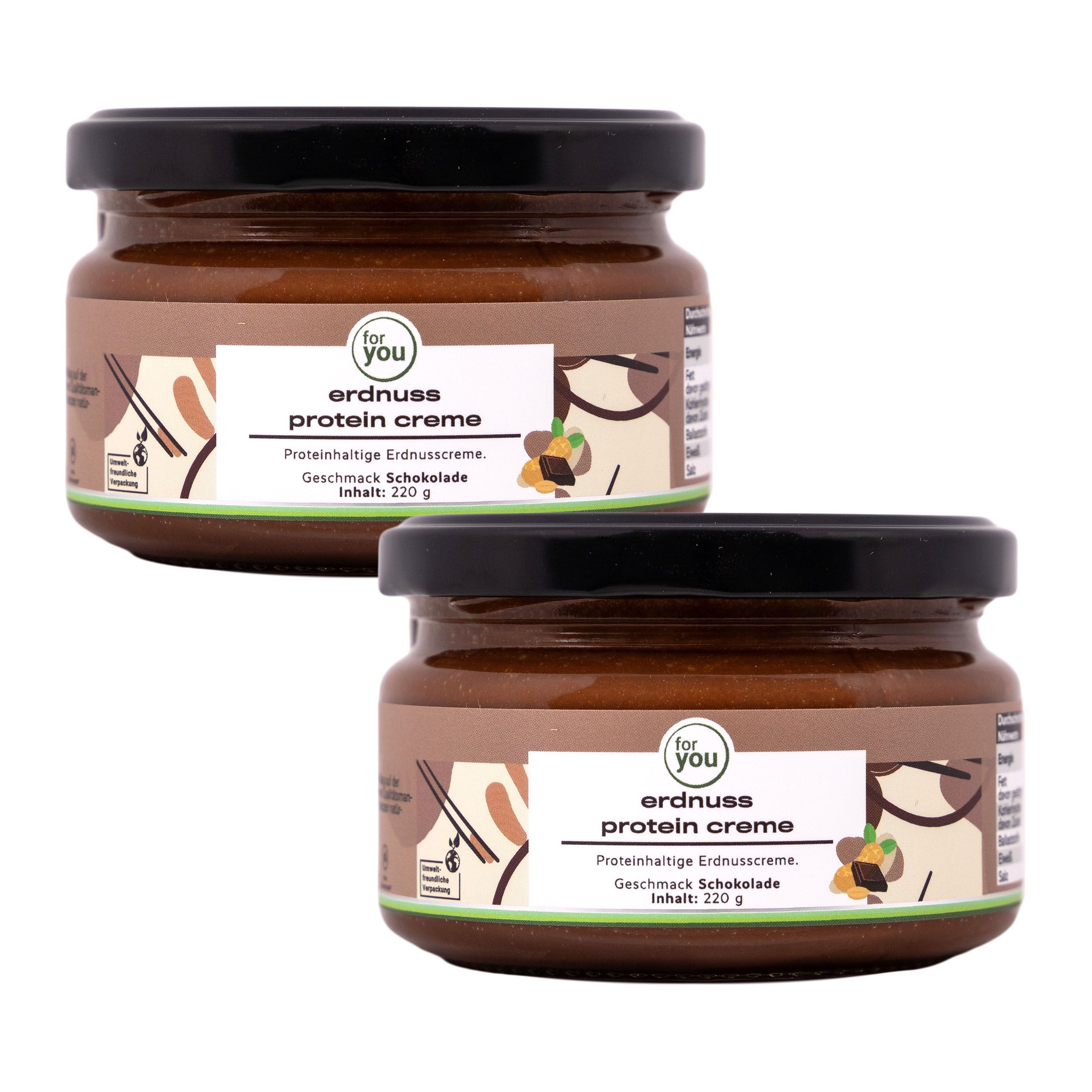 for you Erdnuss Protein Creme - Schokolade Doppelpack