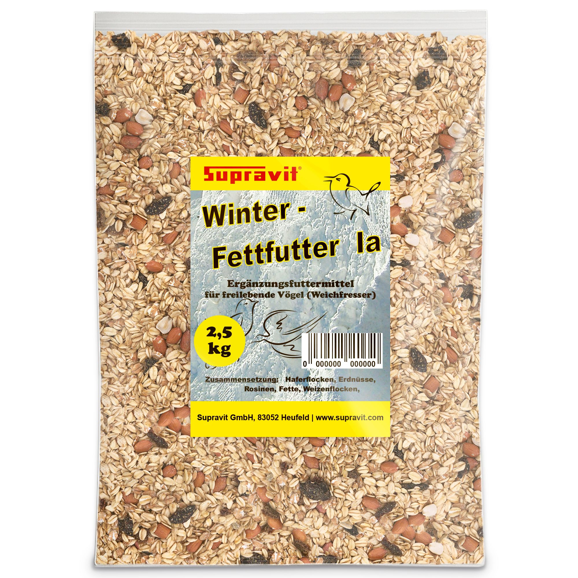 Supravit Premium Fettfutter für Wildvögel - schmackhaftes Vogelfutter & Winterfutter für Vögel
