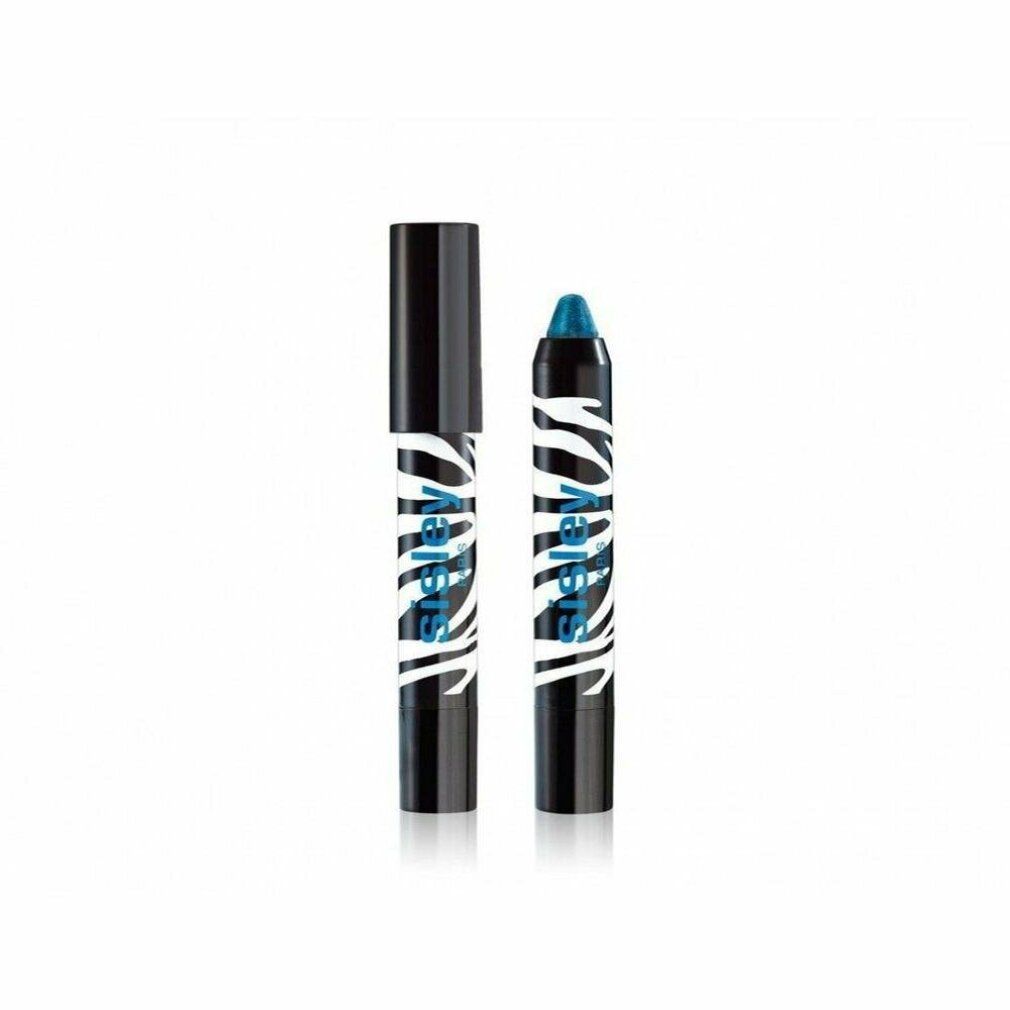 Sisley Phyto-Eye Twist. Blauer Stift und Kappe. Schwarz-weißes Zebra-Design. Blaue Schrift: Sisley Paris.