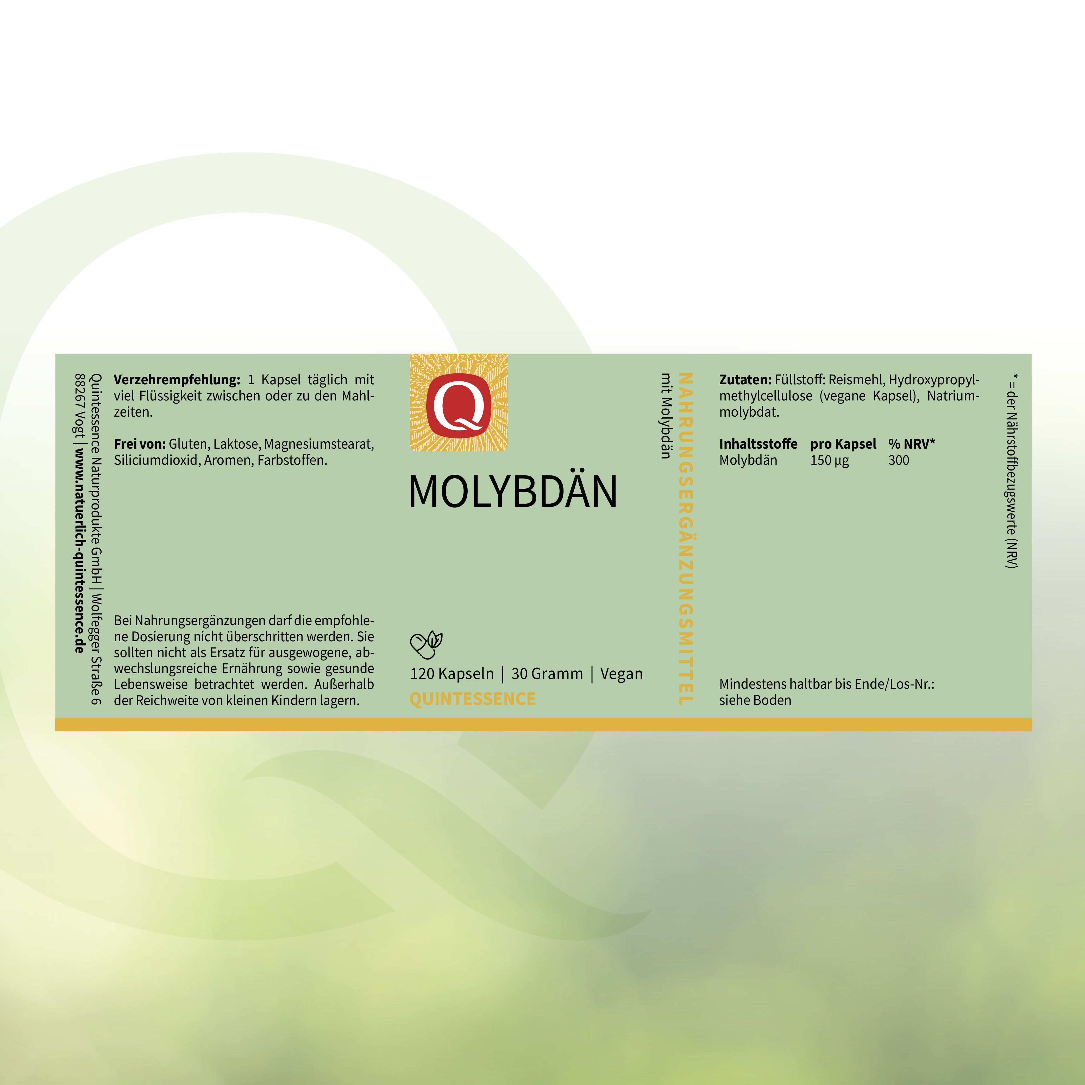 Molybdän Kapseln von Quintessence