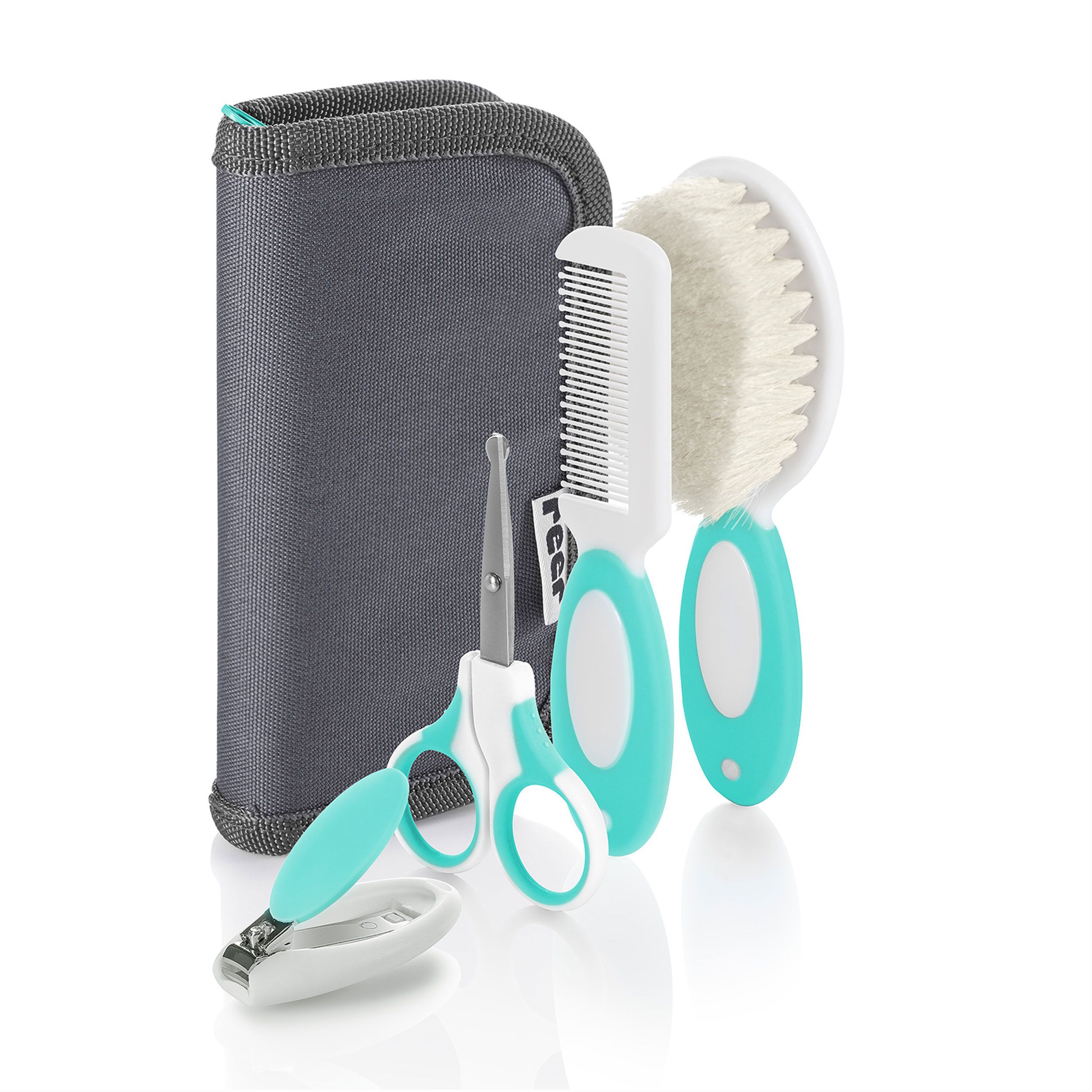 reer BabyCare Pflegeset, 5-tlg., Nagelschere, Nagelknipser, Bürste, Kamm 5 St