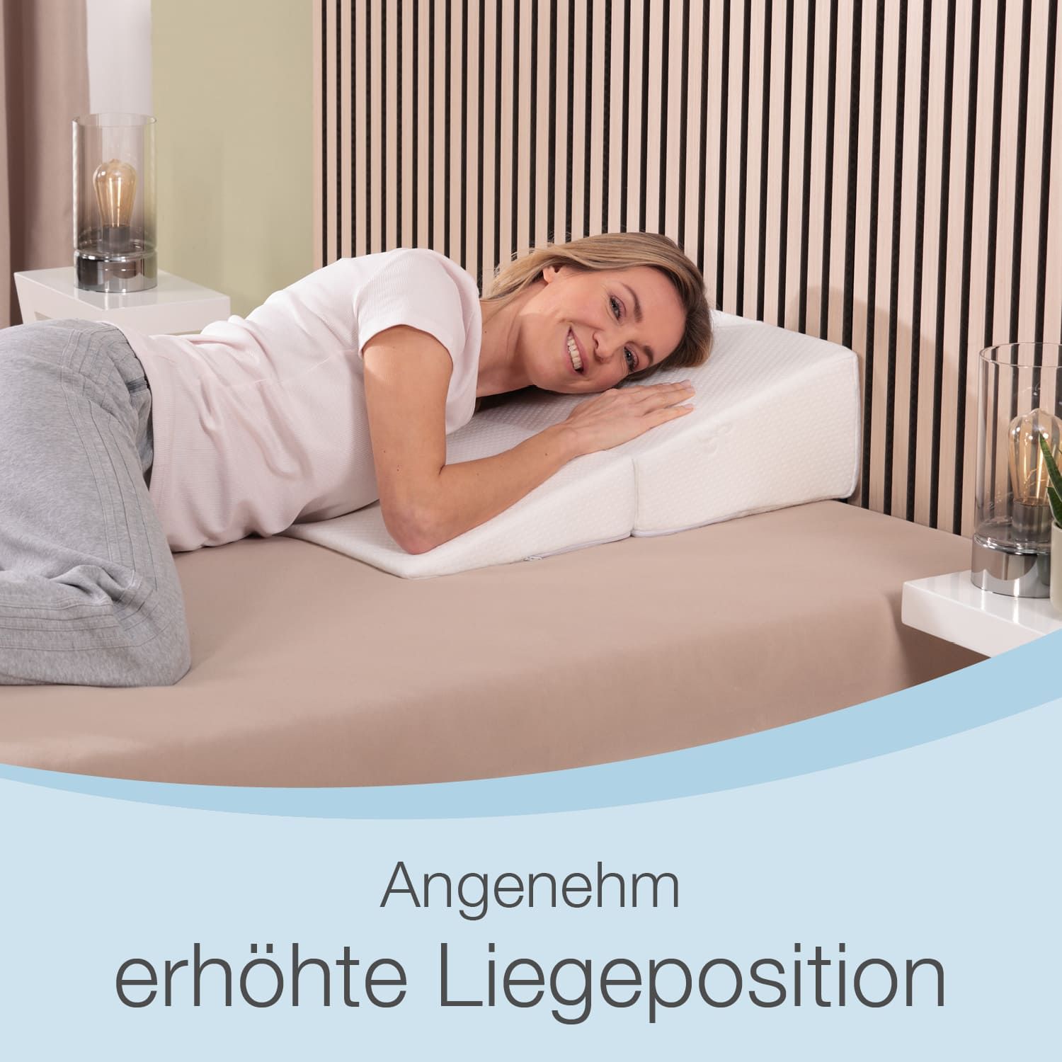 softX® Sitzkeilkissen, Blau, eckig 1 St - SHOP APOTHEKE