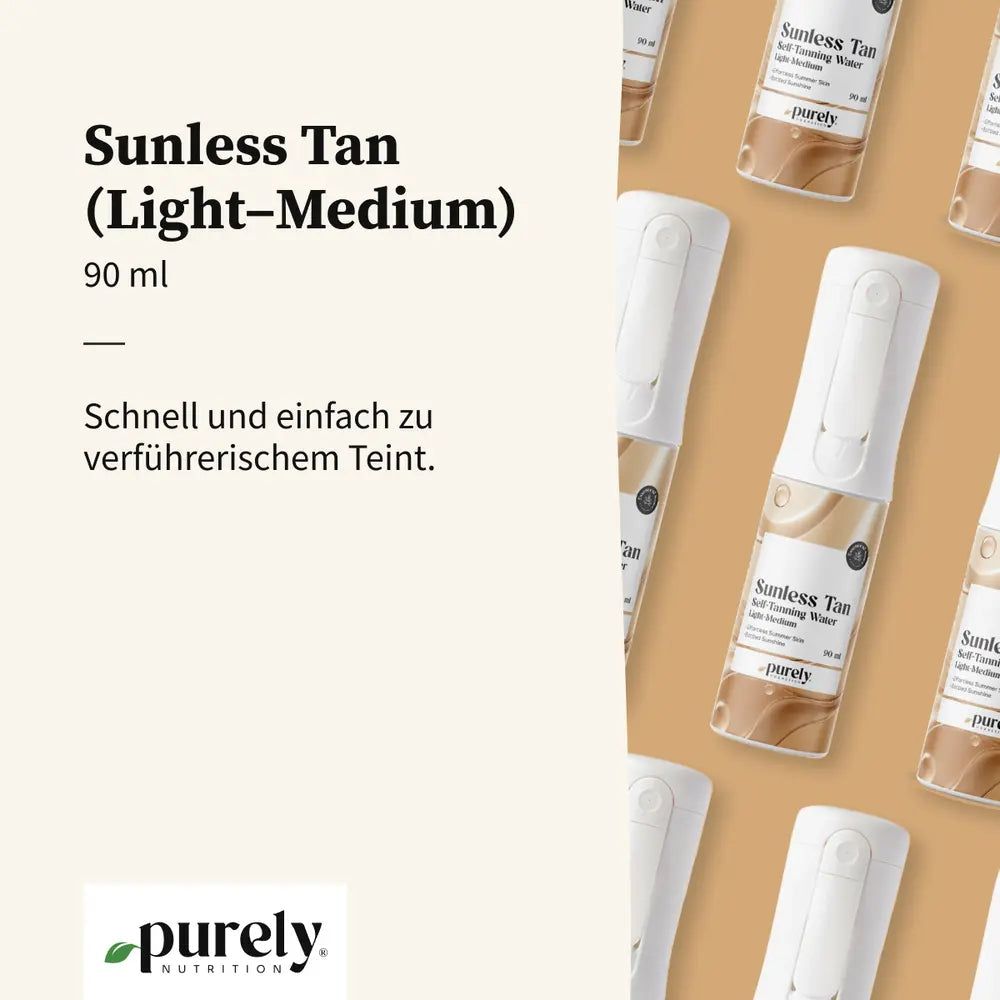 Purely Cosmetics Sunless Tan – Selbstbräunungsspray für den Körper (Light–Medium)