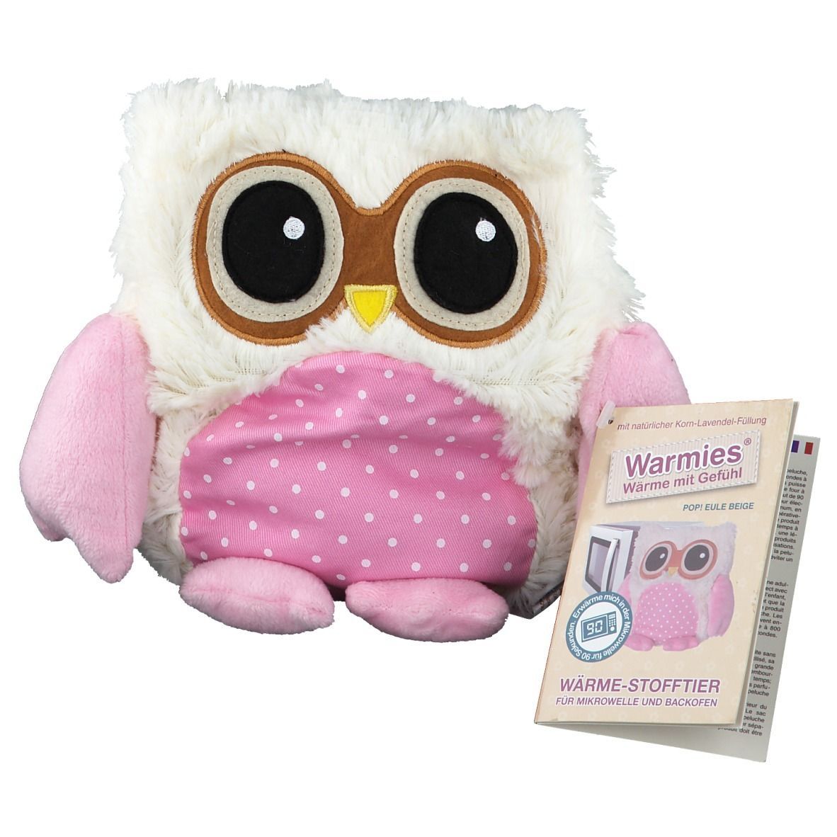 Warmies POP Eule beige/rosa