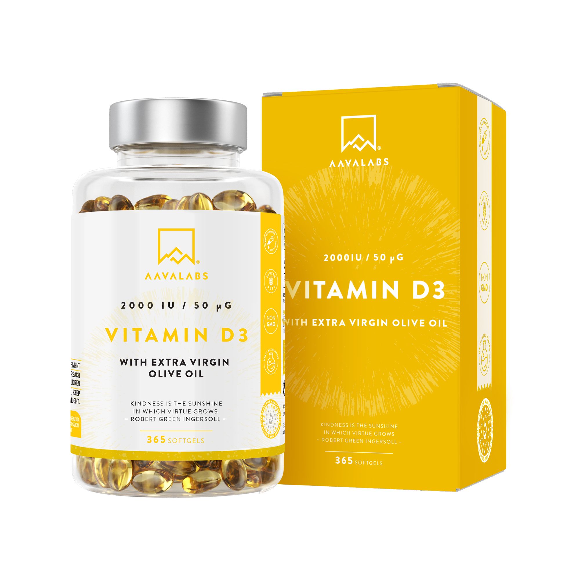 Aavalabs Vitamin D3 - 2000IU
