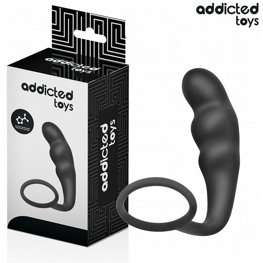 Addicted Toys - Silikon Analplug mit Hodenring