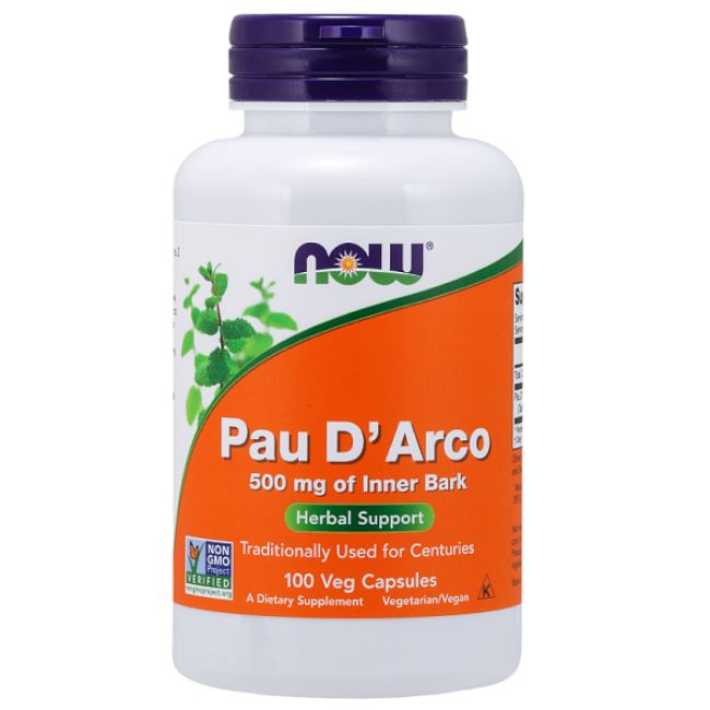 Now Foods Pau D'Arco 500 mg 100 Pc