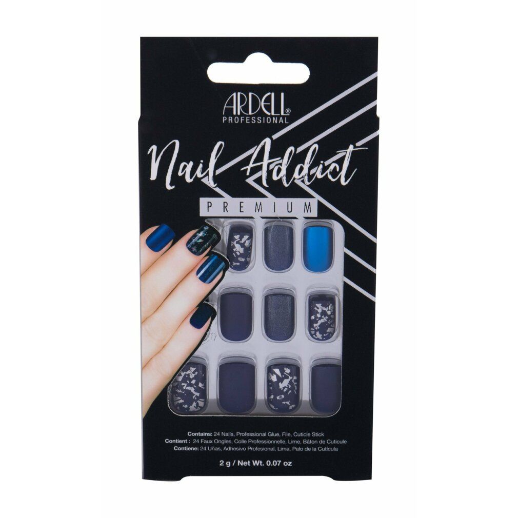 Ardell Nail Addict Matte Blue False Nails 1 St