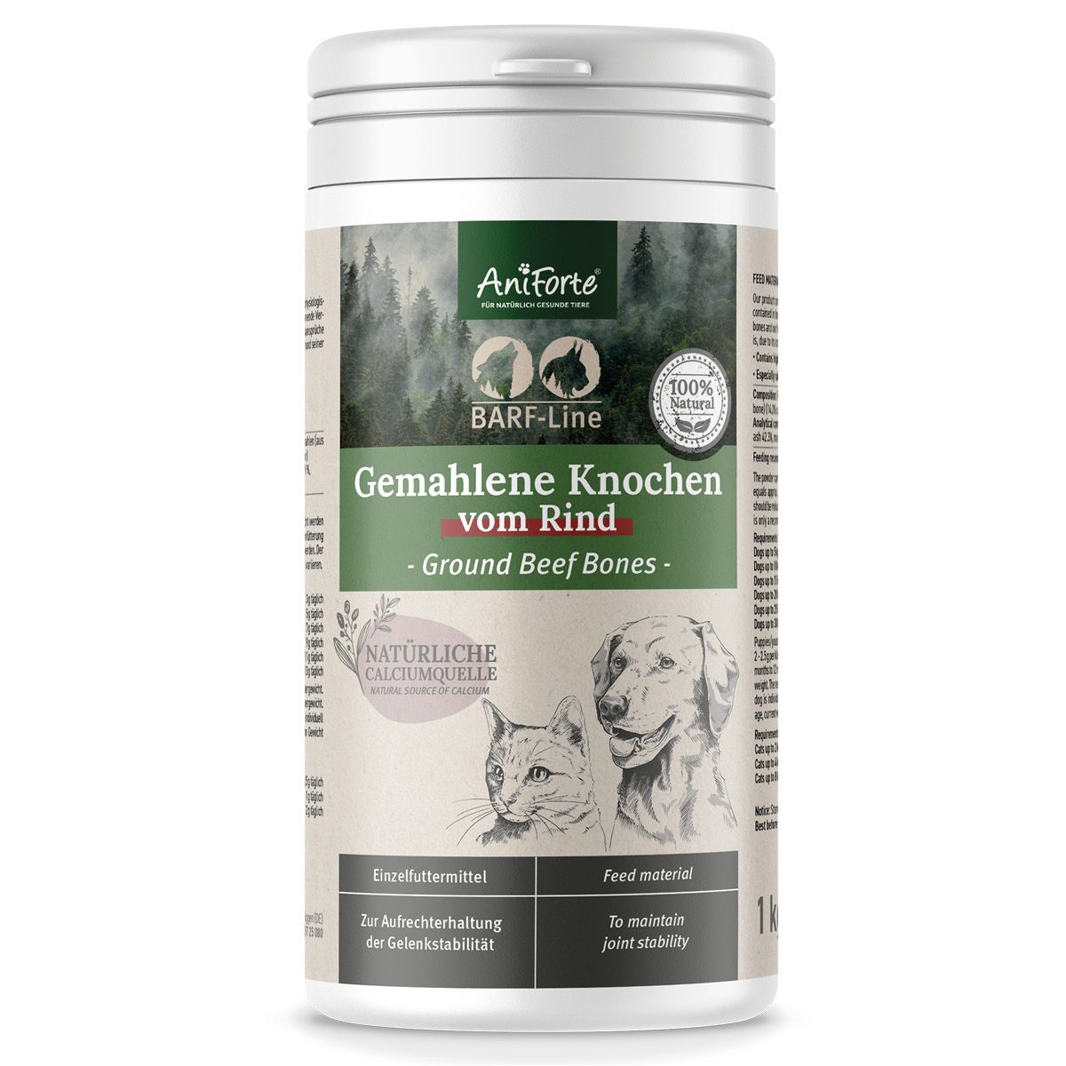 AniForte BARF-Line Gemahlene Knochen vom Rind