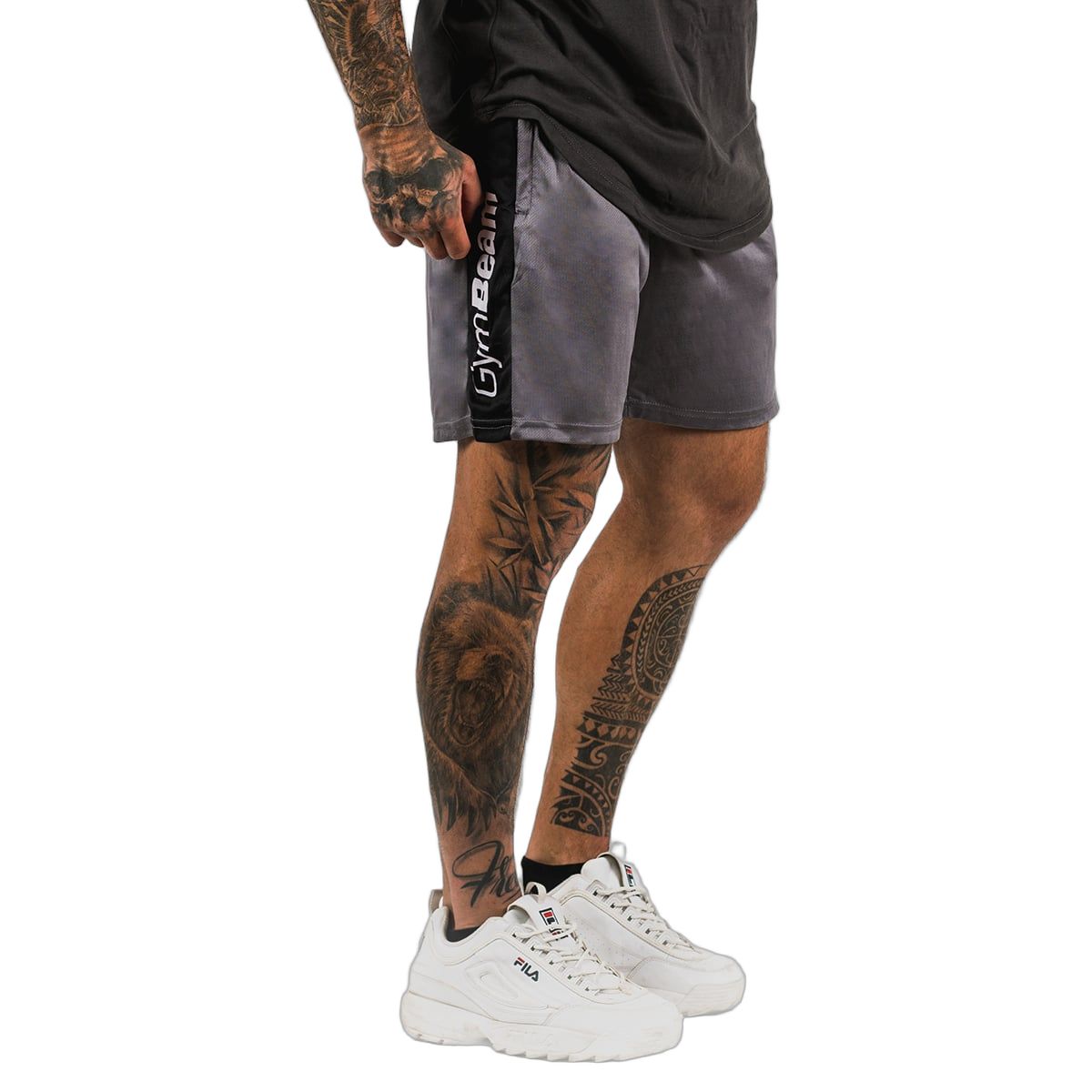GymBeam Shorts Herren mit regulärer Passform und Gummizug in Grau 1 St