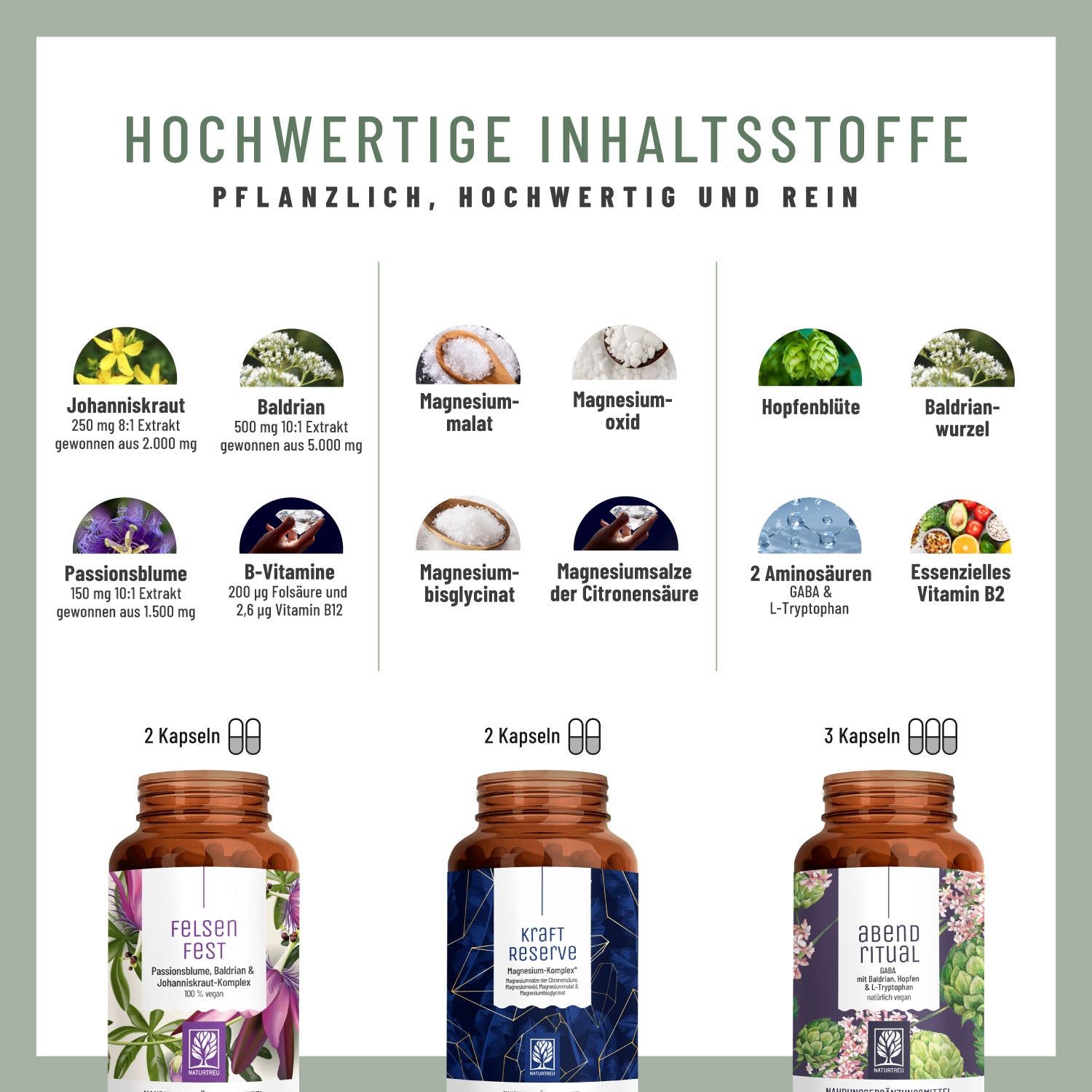 Abendruhe Paket: FELSENFEST, KRAFTRESERVE & ABENDRITUAL - NATURTREU®